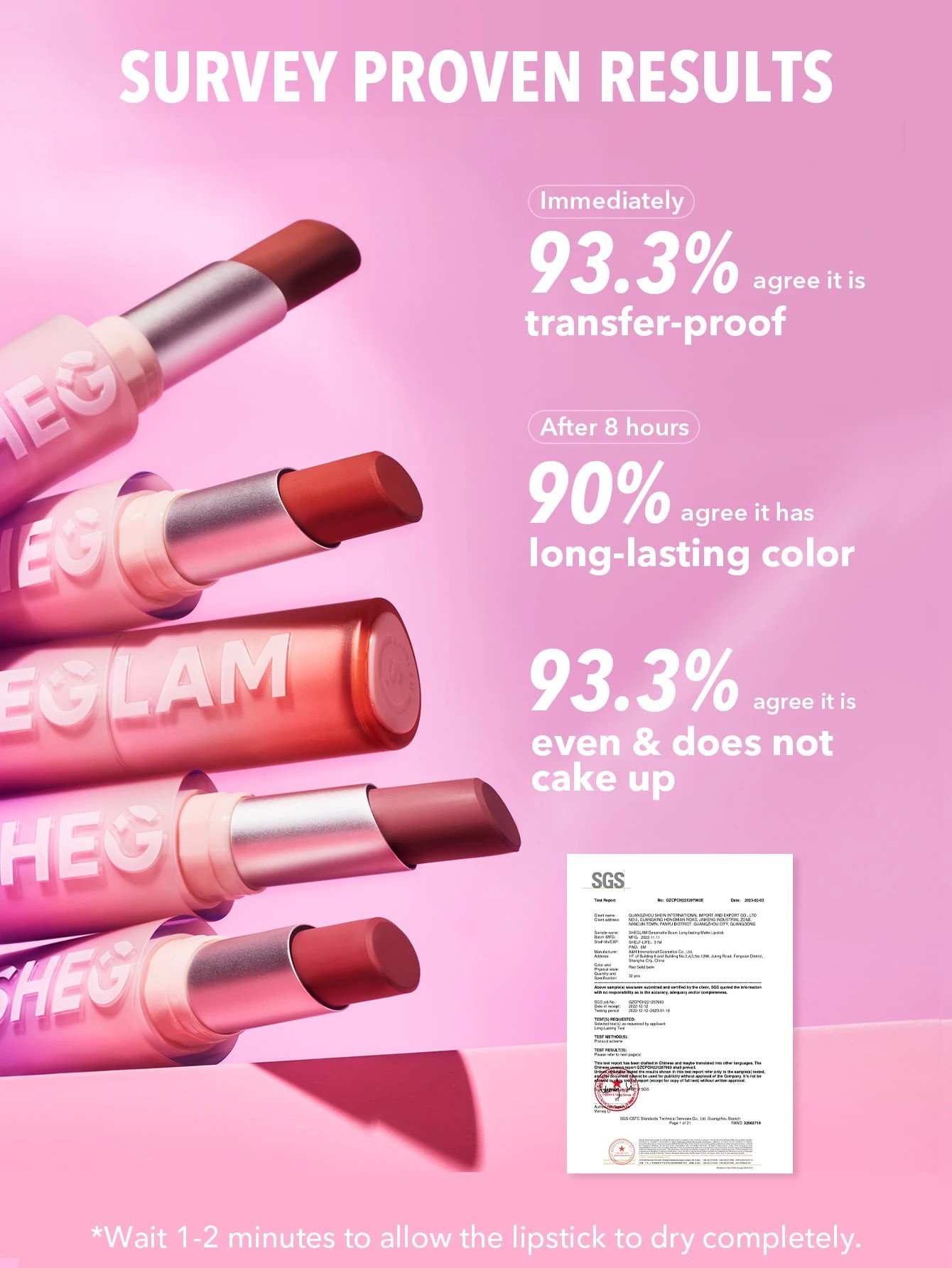 5 SHEGLAM Dynamatte Boom Long-lasting Matte Lipstick - High Key, 5 of 6