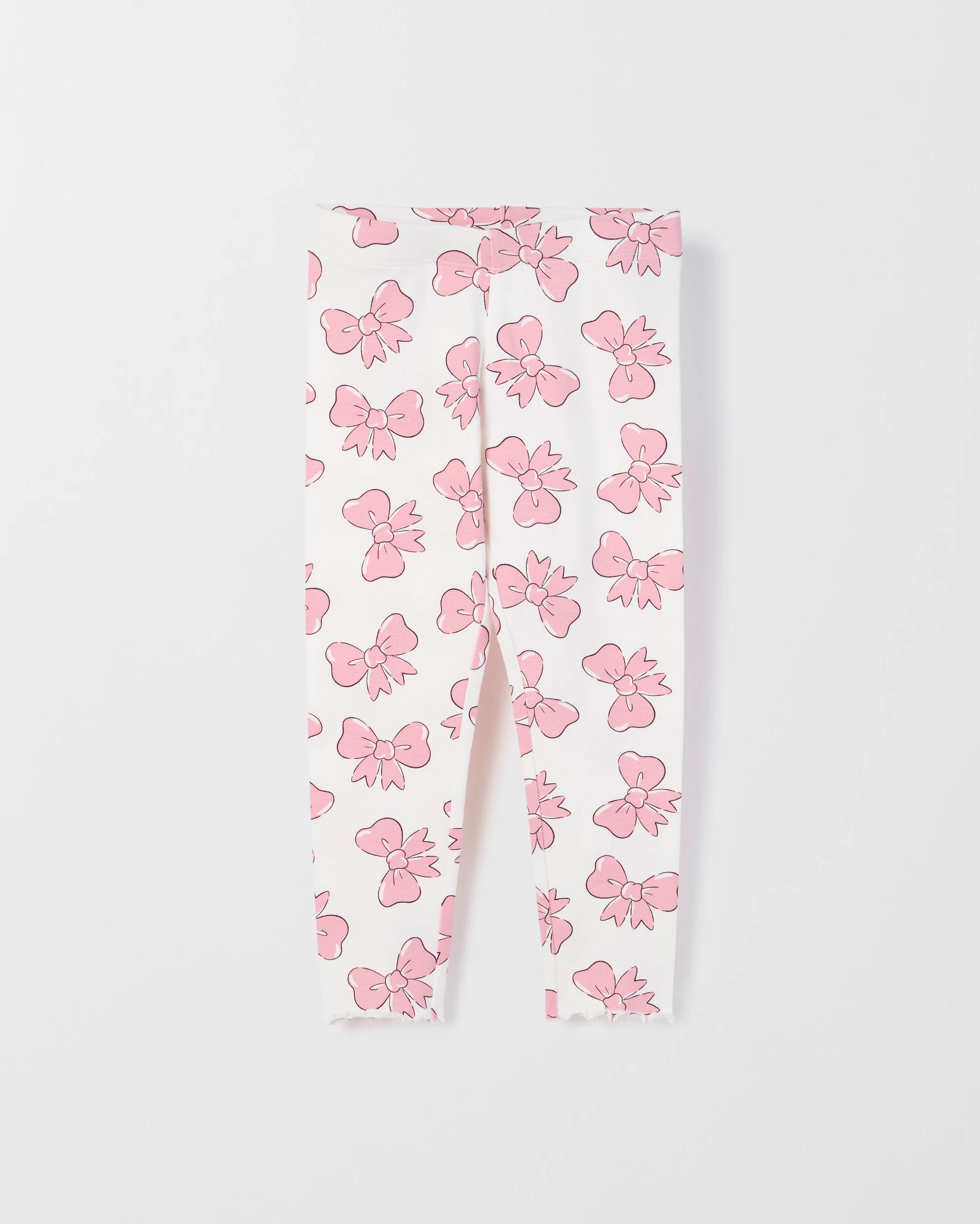2 Target Kids Australian Cotton 3 Pack Leggings PINK AOP BOW, 2 of 4