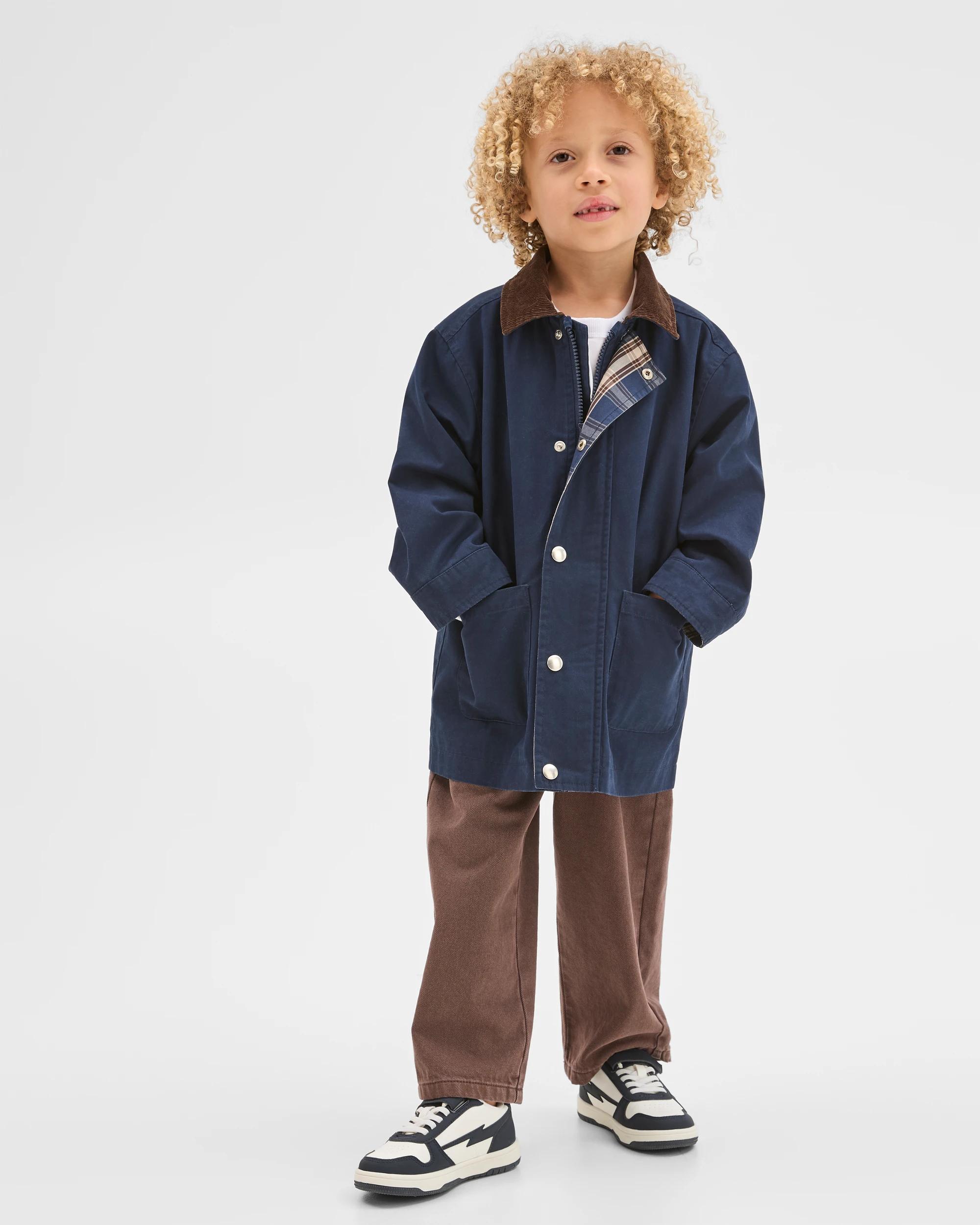 1 Target Kids Australian Cotton Barn Jacket NAVY, 1 of 7