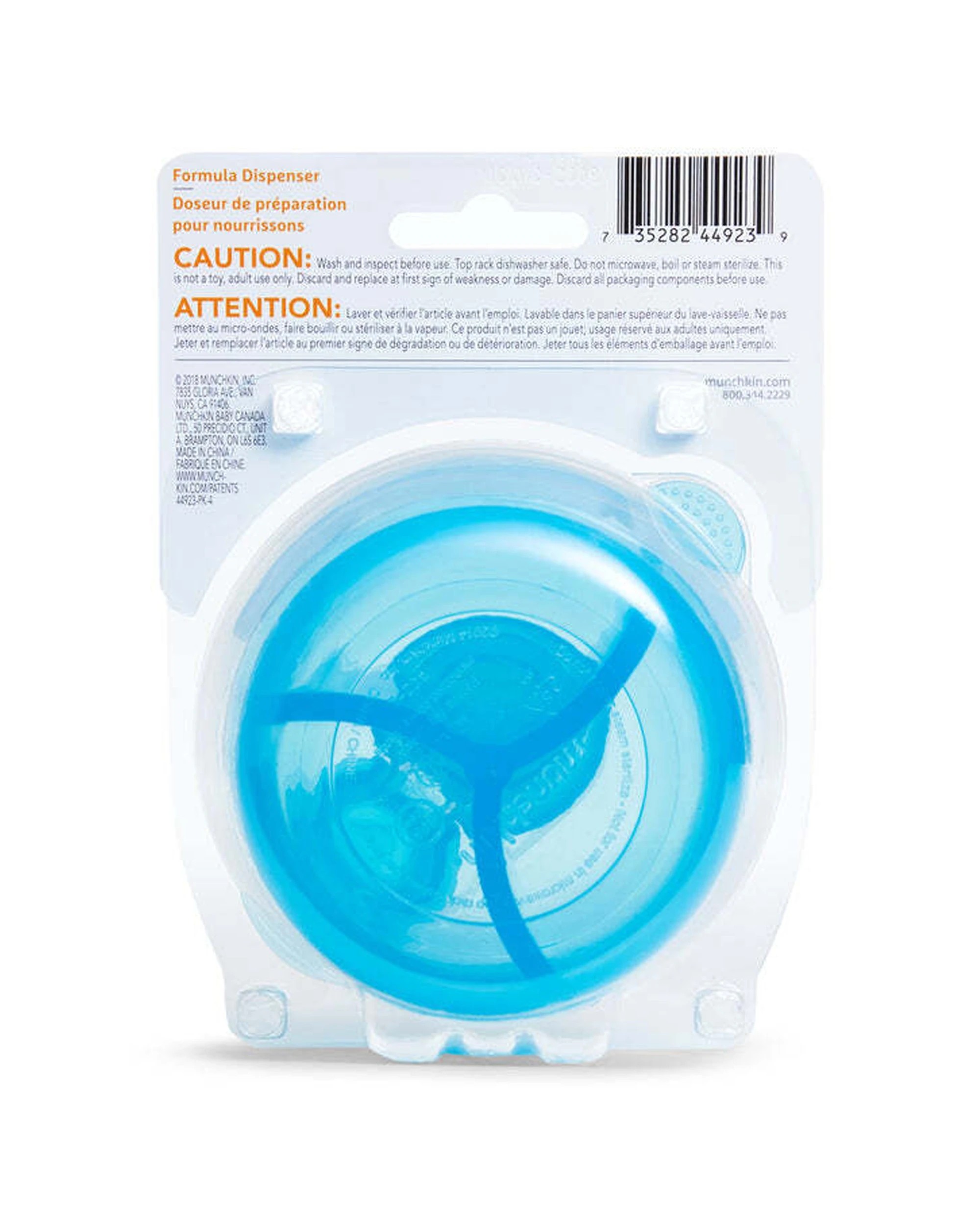 4 Munchkin Portable 3-Serve Baby Milk Formula Travel Dispenser 9oz 266ml BPA Free - Blue, 4 of 4