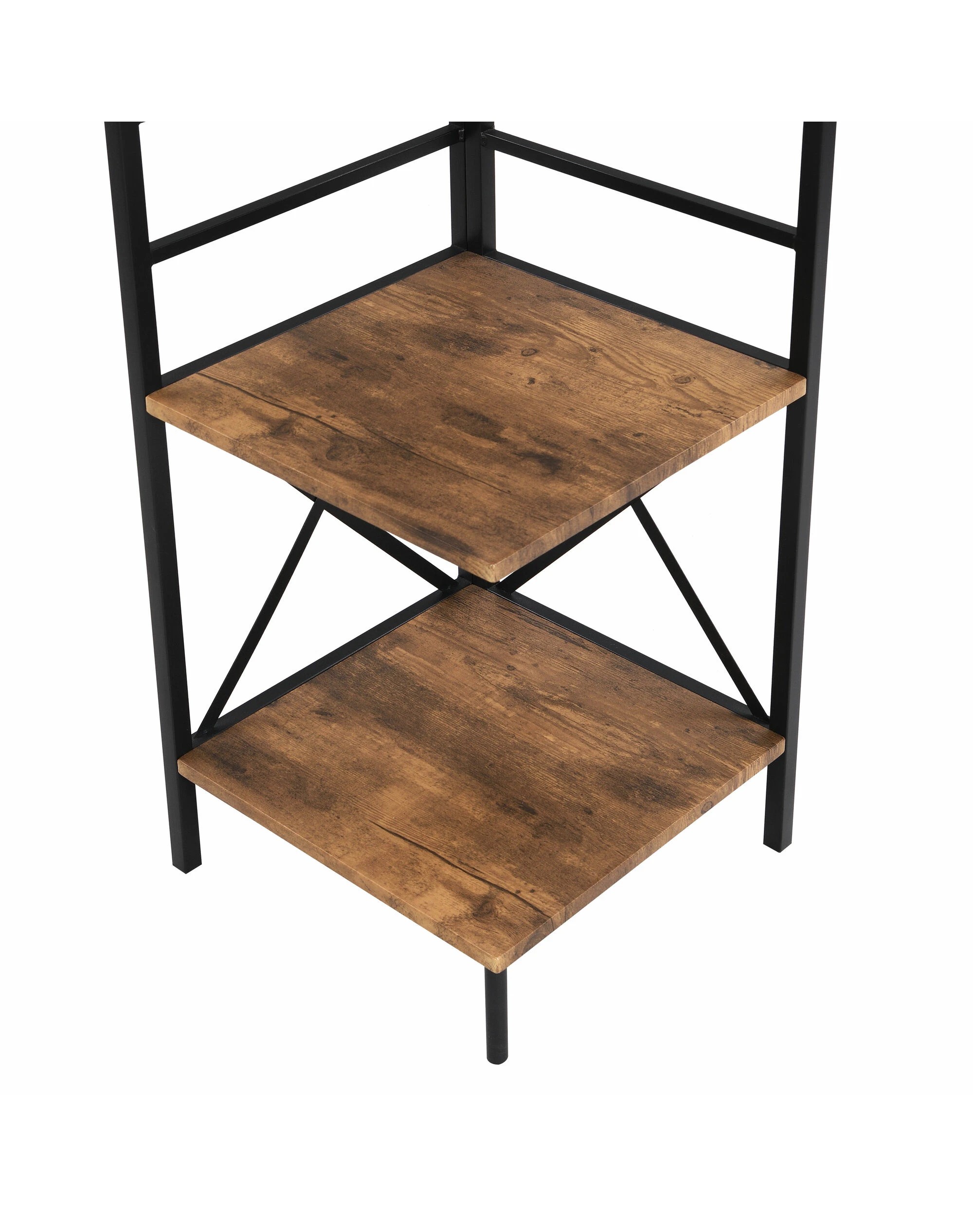 5 IHOMDEC 6-Tier Square Corner Bookshelf - Brown, 5 of 10