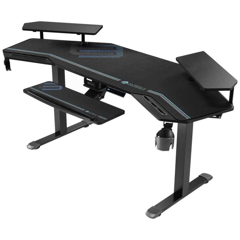 1 Eureka Wing-Shaped Sit Stand Desk Black Desks, Tables and Workstations, 1 of 10