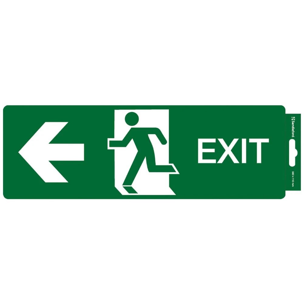 1 Exit Left Shelf-Adhesive Sign, 1 of 1