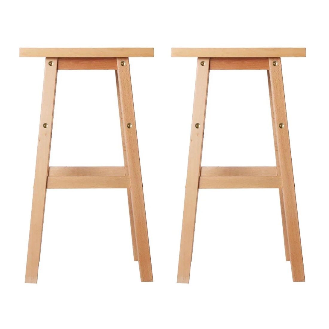 4 Artiss 2x Bar Stools Kitchen Chairs - Brown, 4 of 7