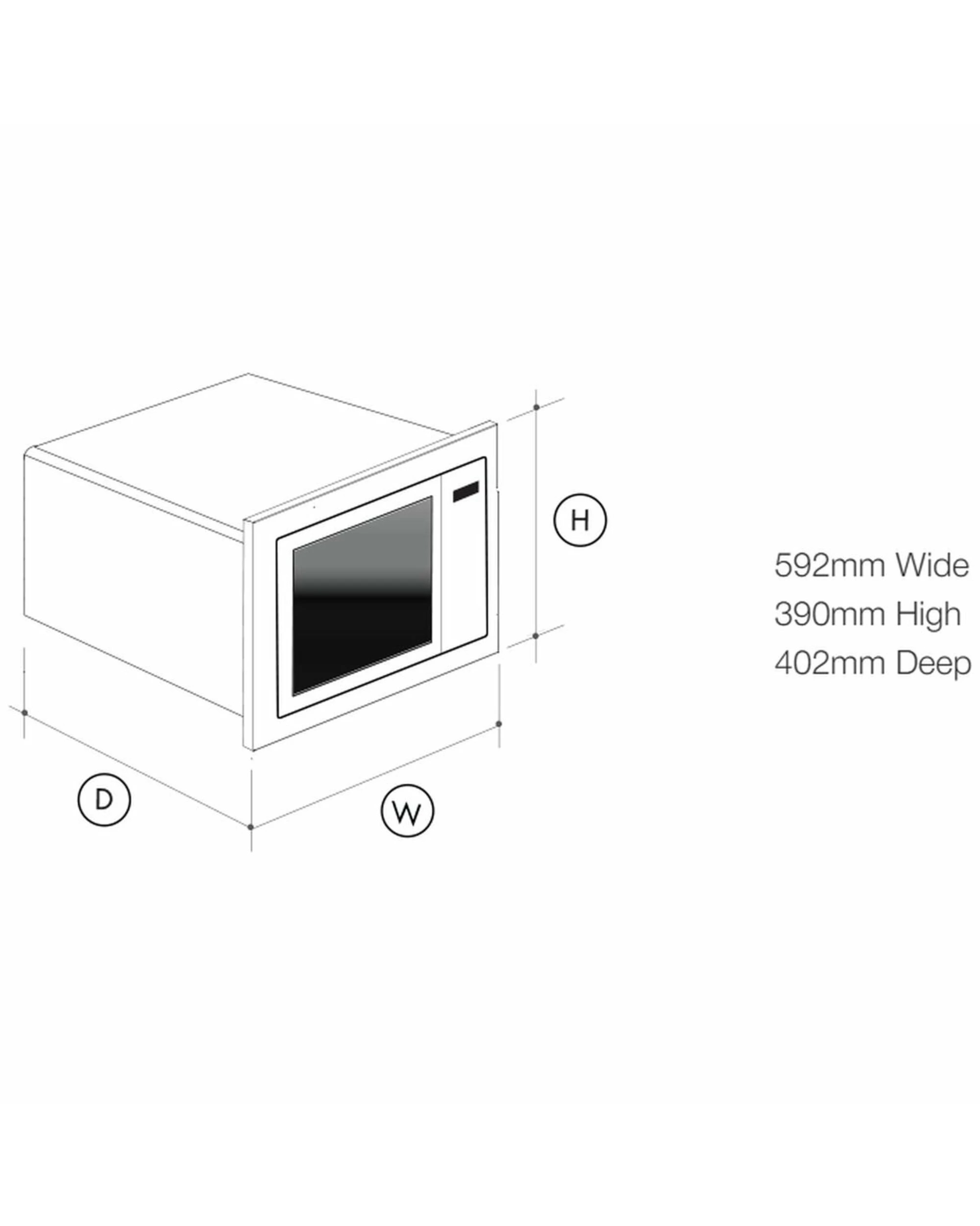 5 Artusi 25L Built-In Microwave Oven 900W Stainless Steel AMO25TK, 5 of 5