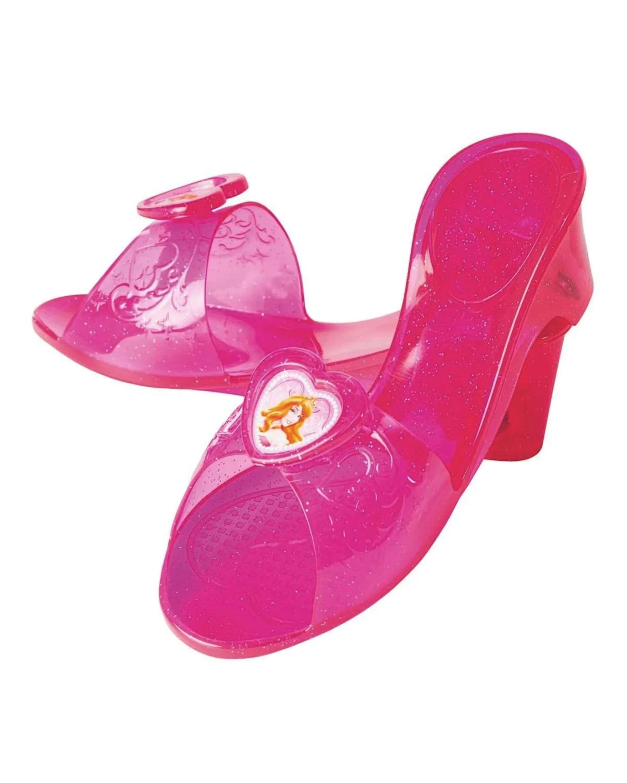 1 Rubies Sleeping Beauty Light Up Jelly Shoes - One Size - Pink, 1 of 4