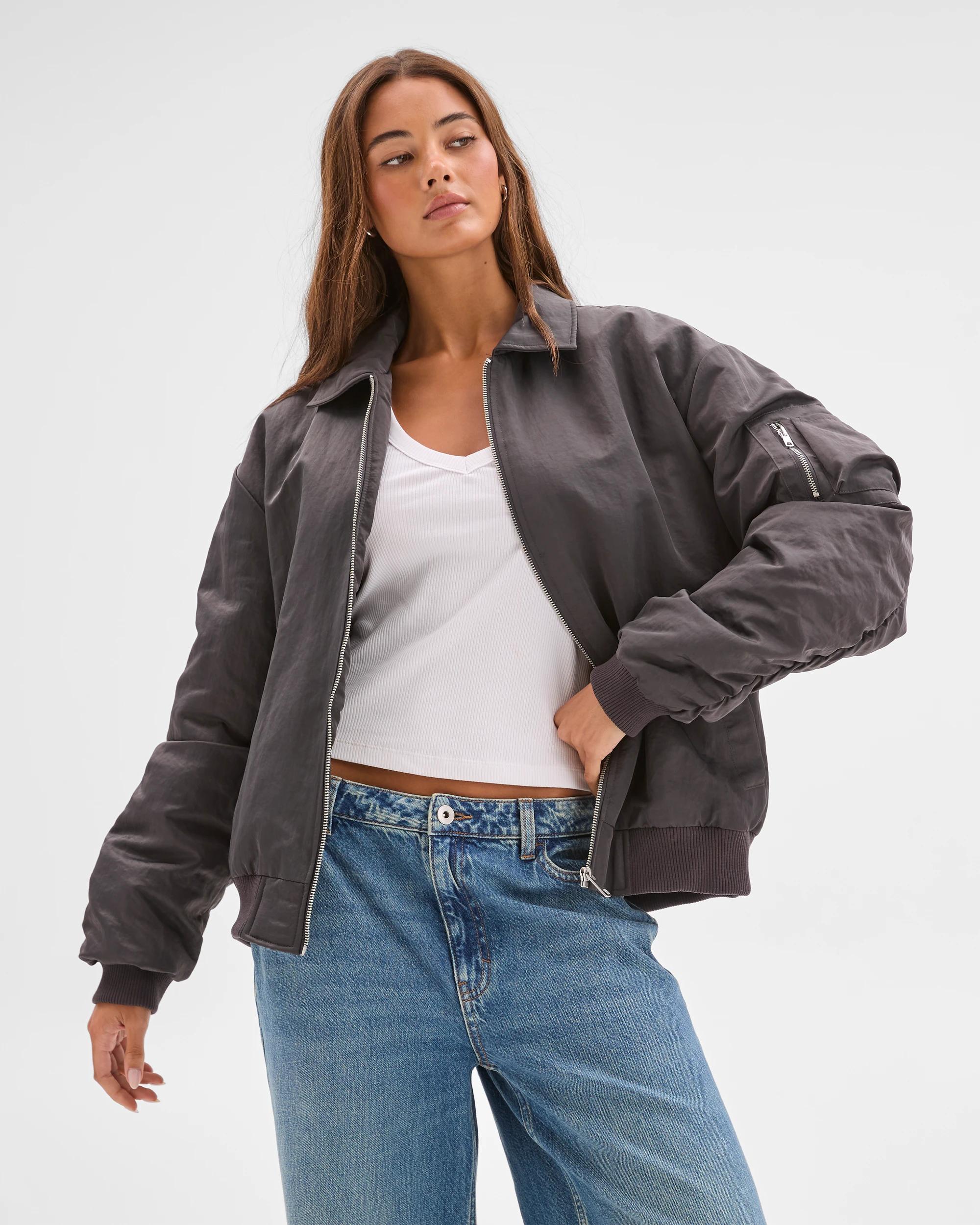 3 Lily Loves Bomber Jacket IRON GREY, 3 of 6