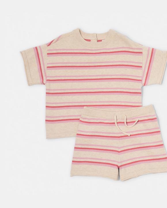 2 Piece Short Sleeve True Knit Set