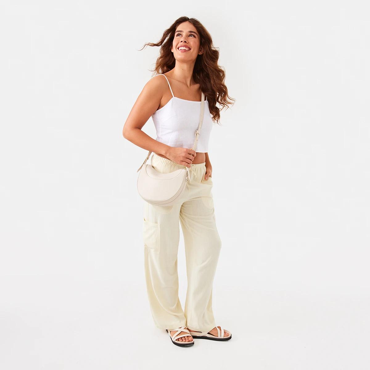 10 Sleeveless Tie Back Crop Top White, 10 of 10