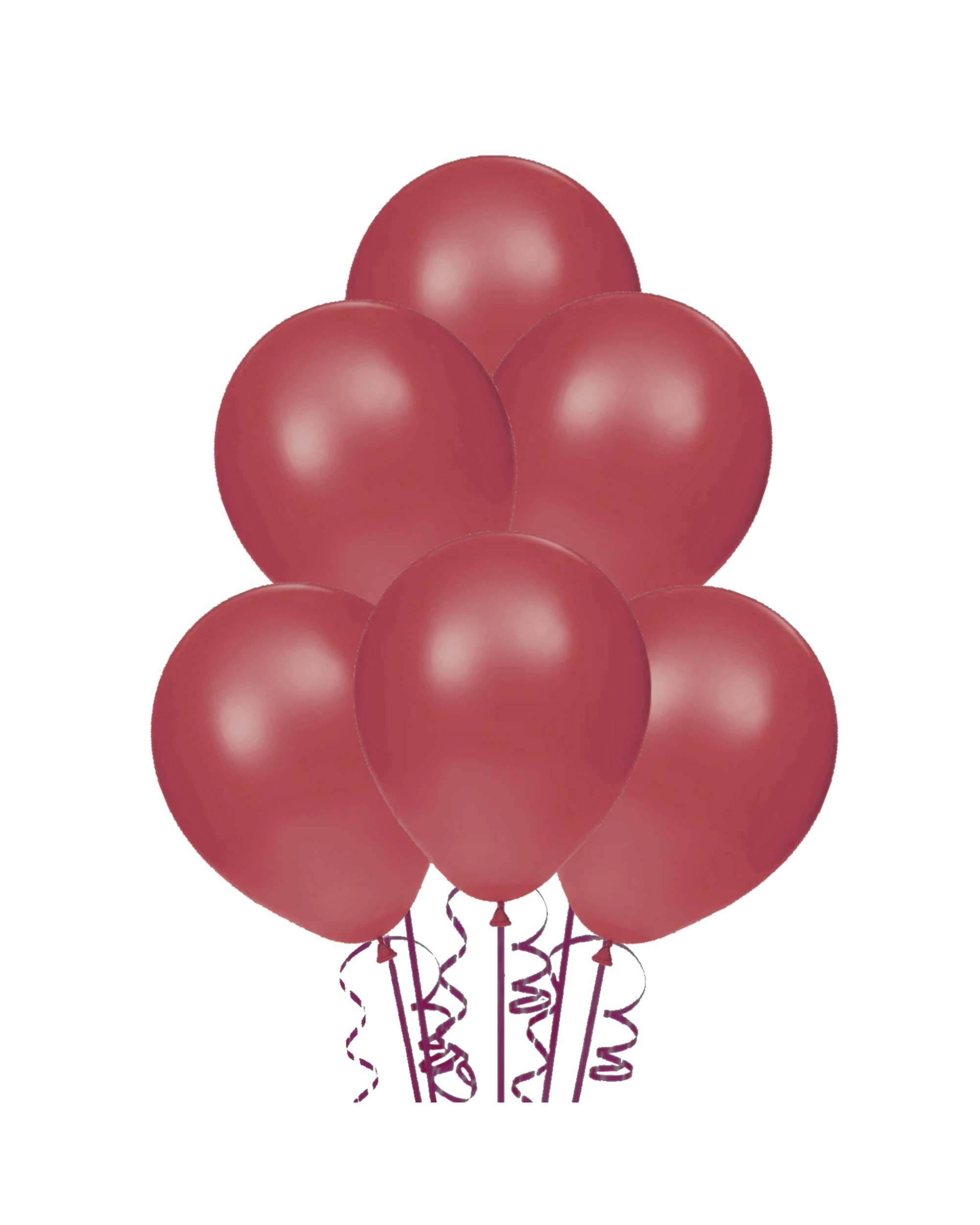 1 Alpen Maroon Party Balloons 25cm Pack of 15 - Maroon, 1 of 1