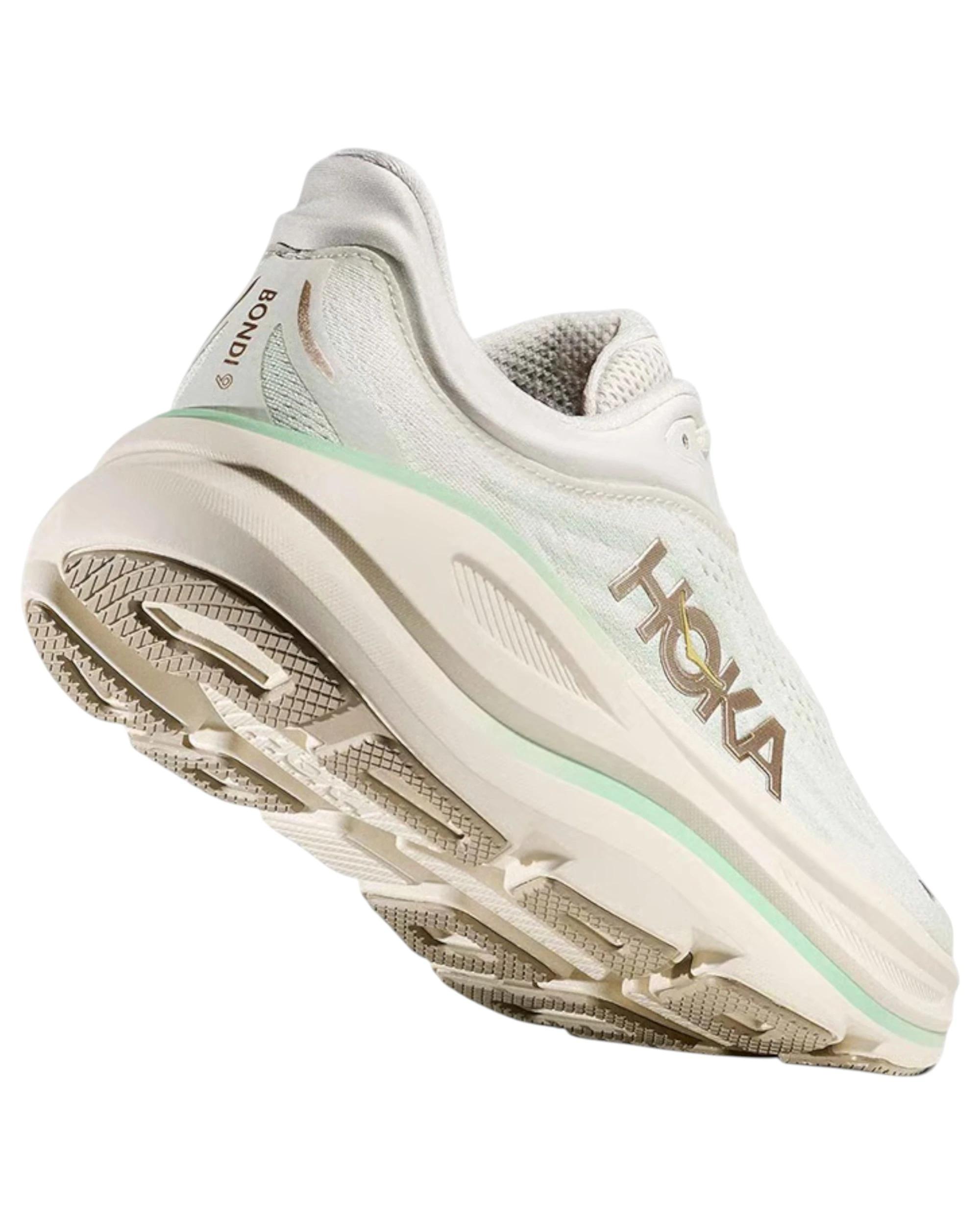 2 Hoka Womens Bondi 9 Athletic Running Shoes TRUFFLE SALT, 2 of 8