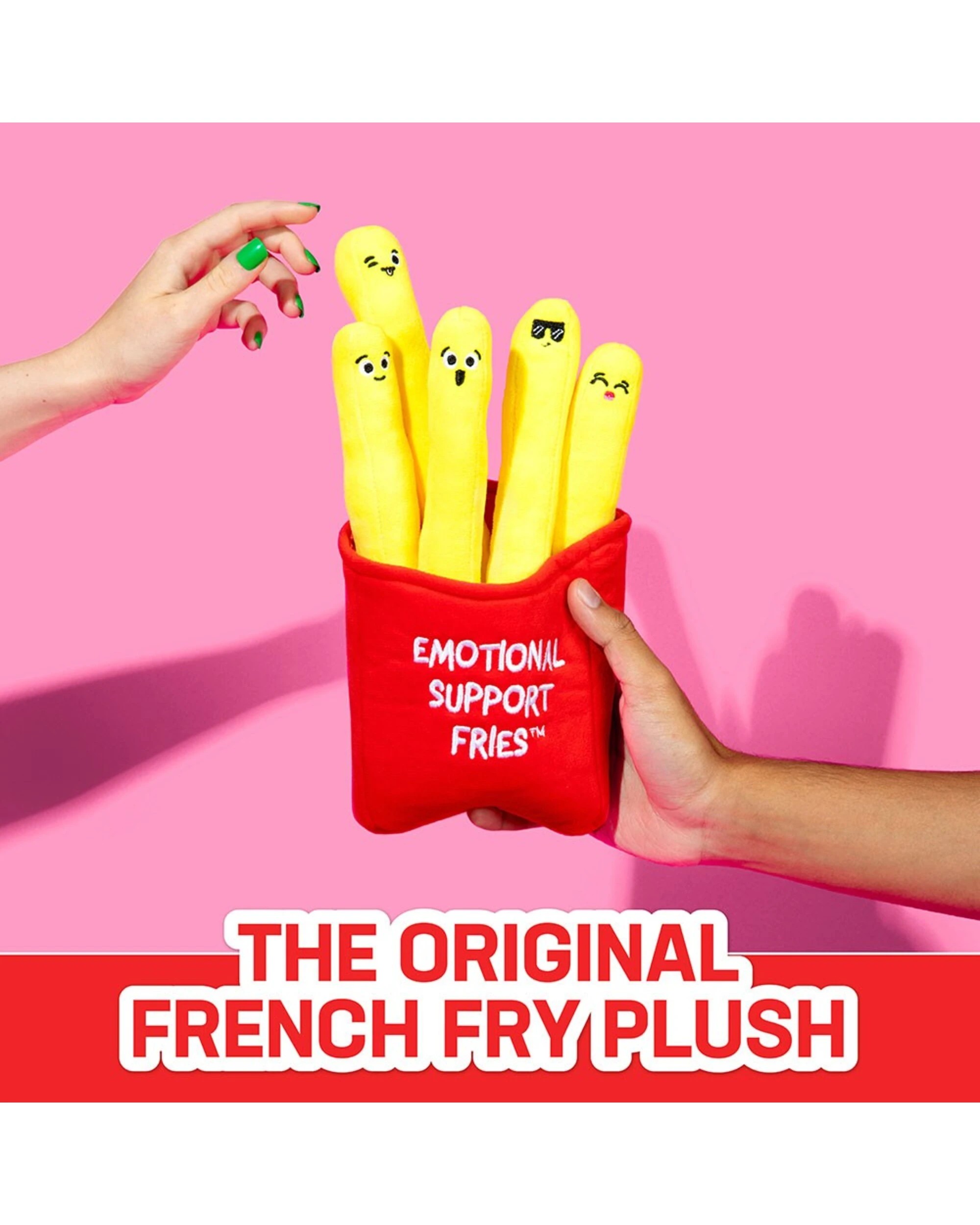 4 What Do You Meme LLC Emotional Support Fries Plush Set, 4 of 5