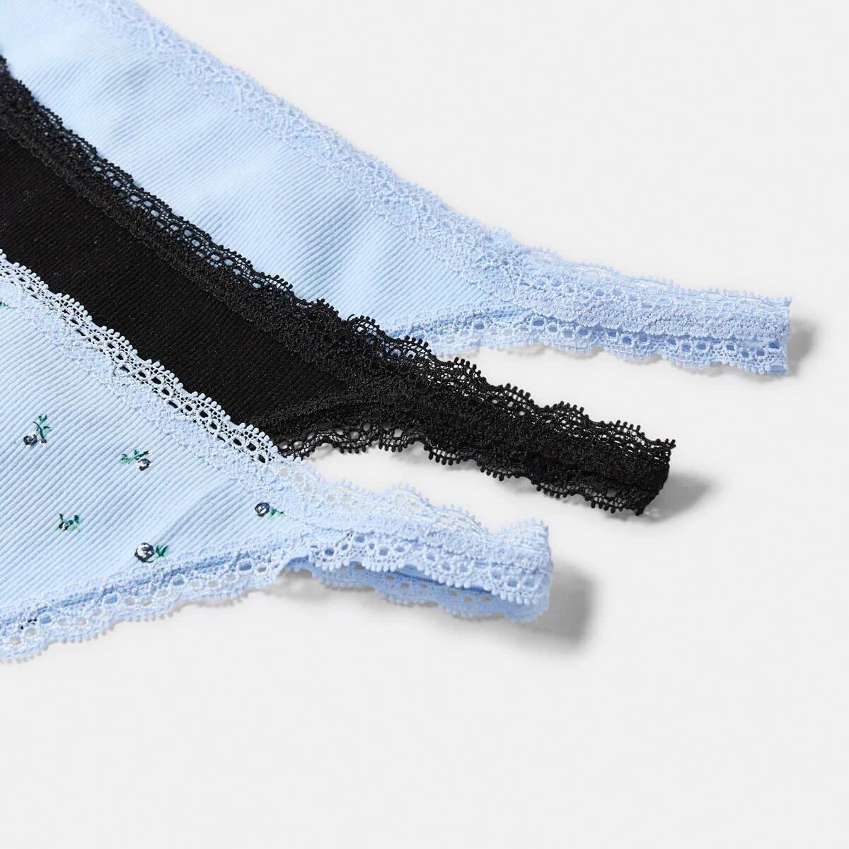 3 3 Pack Seamfree G-String Briefs Sm Ditsy D, 3 of 10
