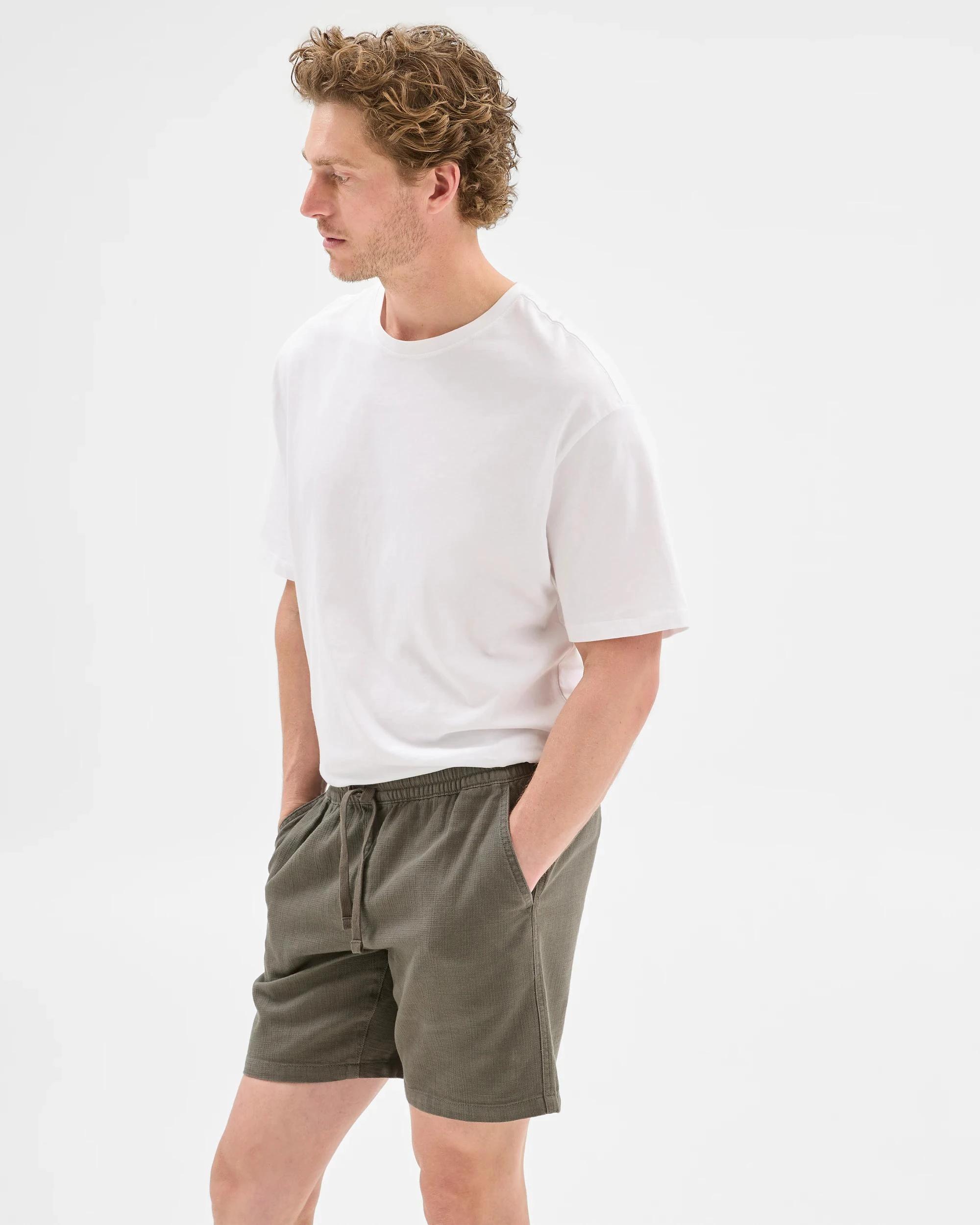 4 Target Australian Cotton Textured Shorts GUNMETAL, 4 of 6