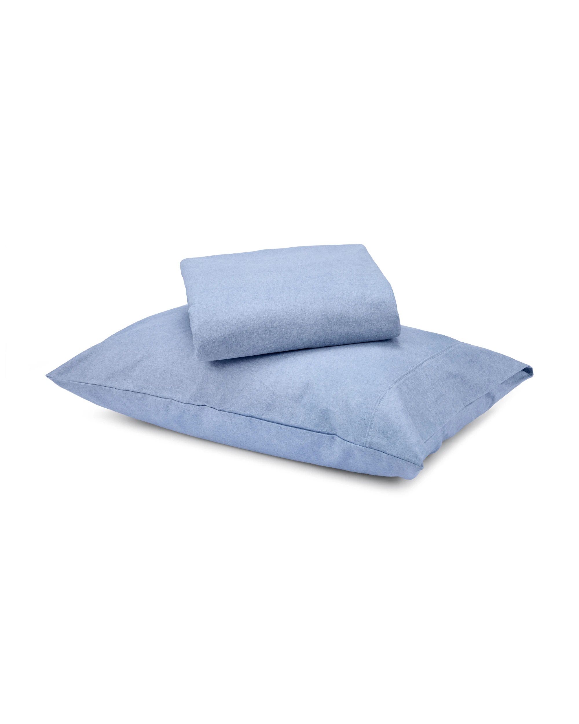 1 Marle Cotton Flannelette Sheet Set - Single Bed, Blue, 1 of 7