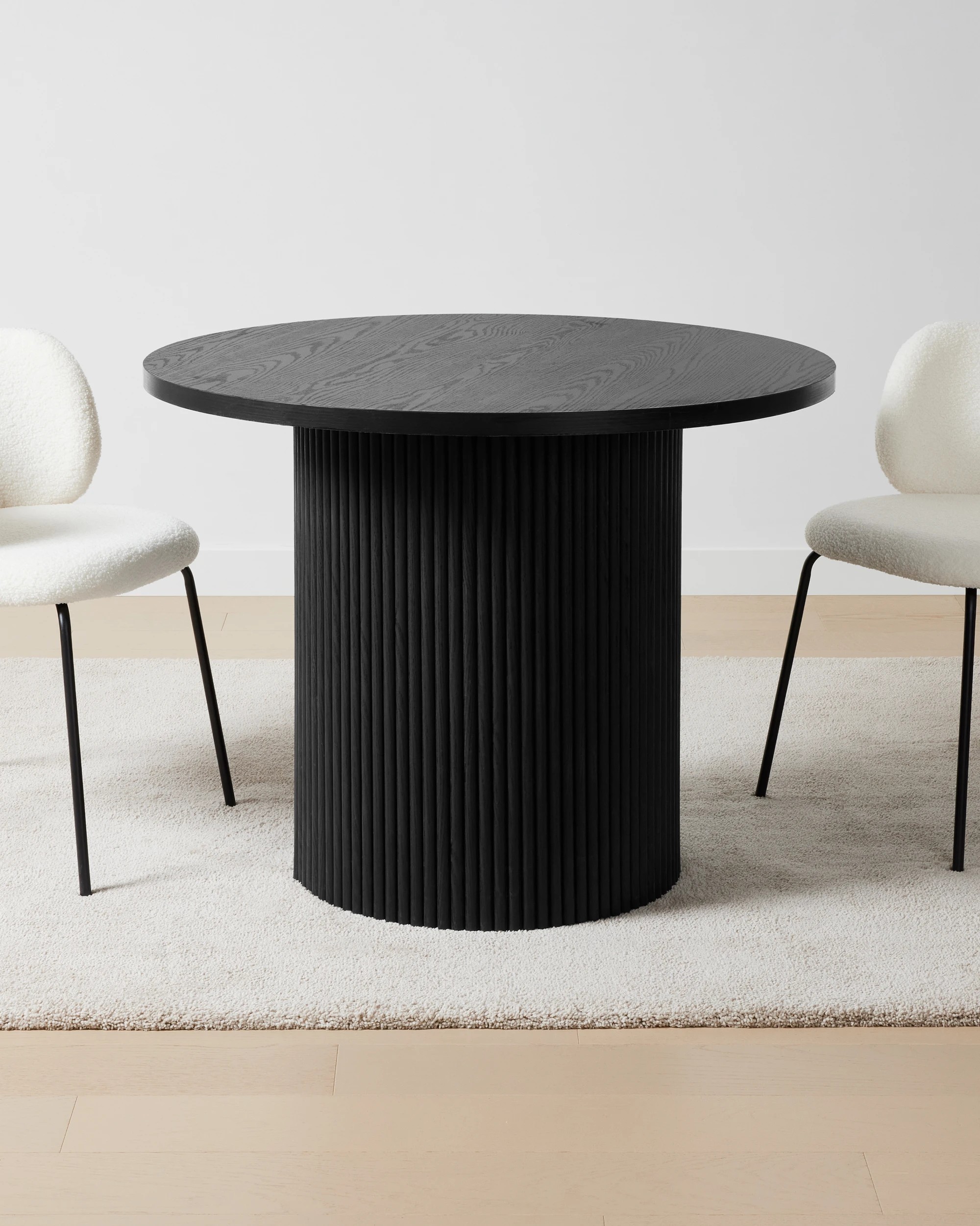 1 Ryan Ribbed Dining Table - Black, 1 of 7