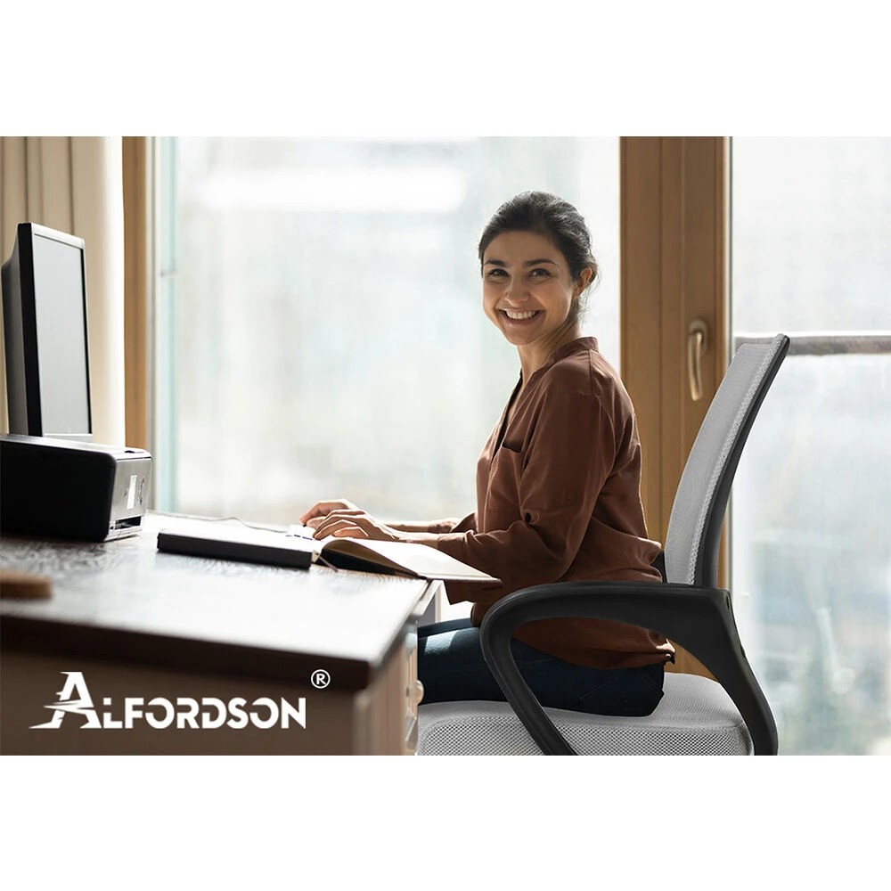 10 Alfordson Gaming Office Chair Mesh Executive Seat Computer Racing Work - Grey, 10 of 10