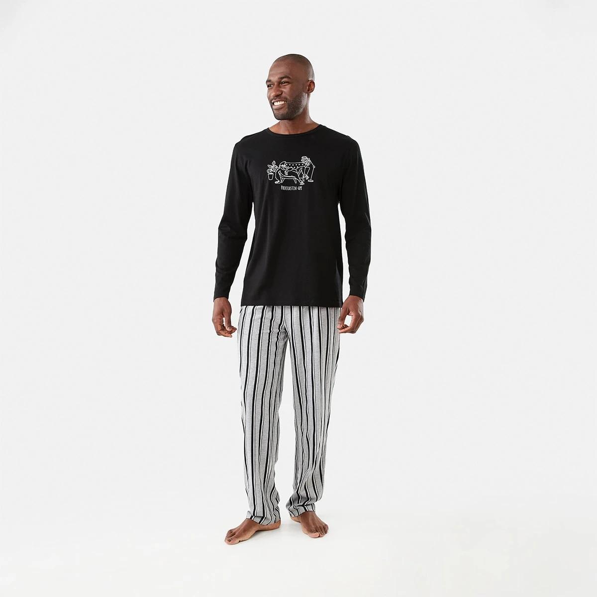 1 Long Sleeve Crew Neck Pyjama Set Procrasape, 1 of 7
