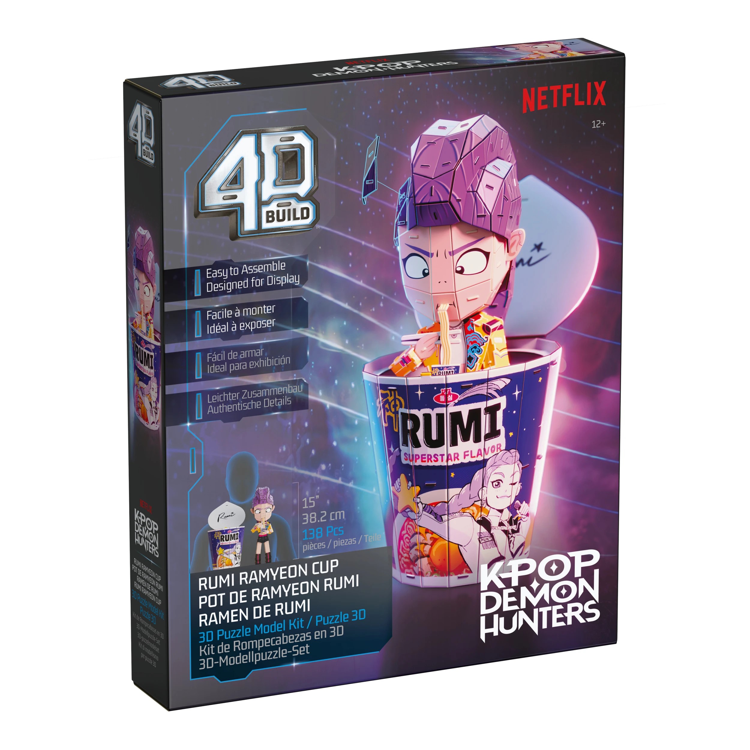 3 138 Piece KPop Demon Hunters 4D Build Rumi Ramyeon Cup 3D Puzzle Model Kit, 3 of 7