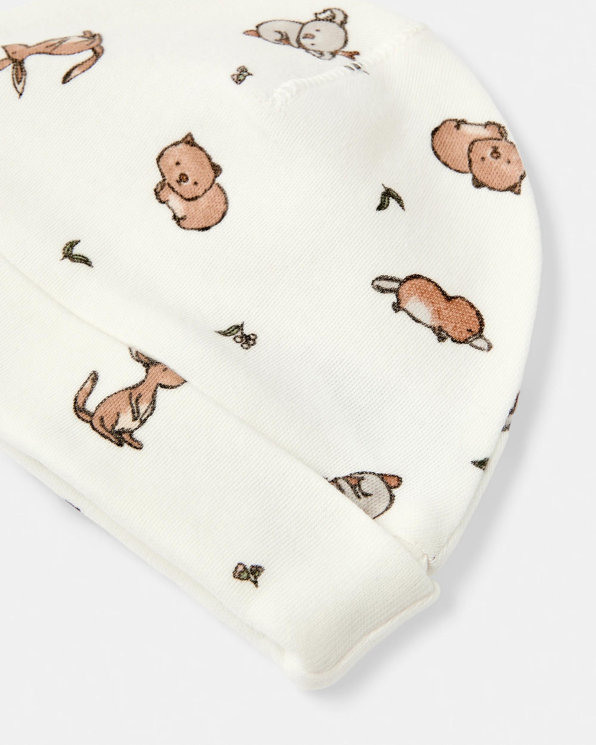 7 Newborn Hat and Mittens Set Animals, 7 of 8