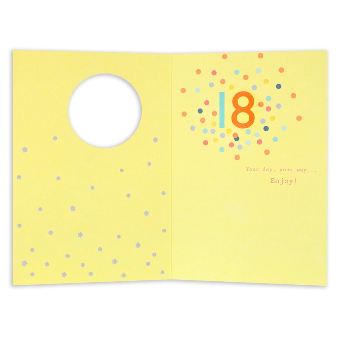 2 Connections from Hallmark 18th Birthday Card - Confetti and Stars, 2 of 3