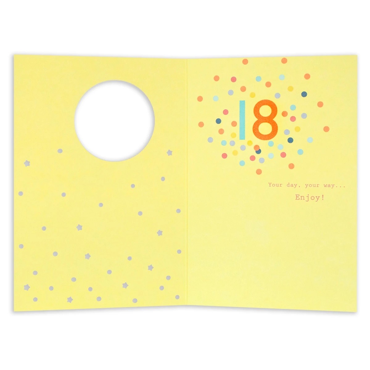 2 Connections from Hallmark 18th Birthday Card - Confetti and Stars, 2 of 3