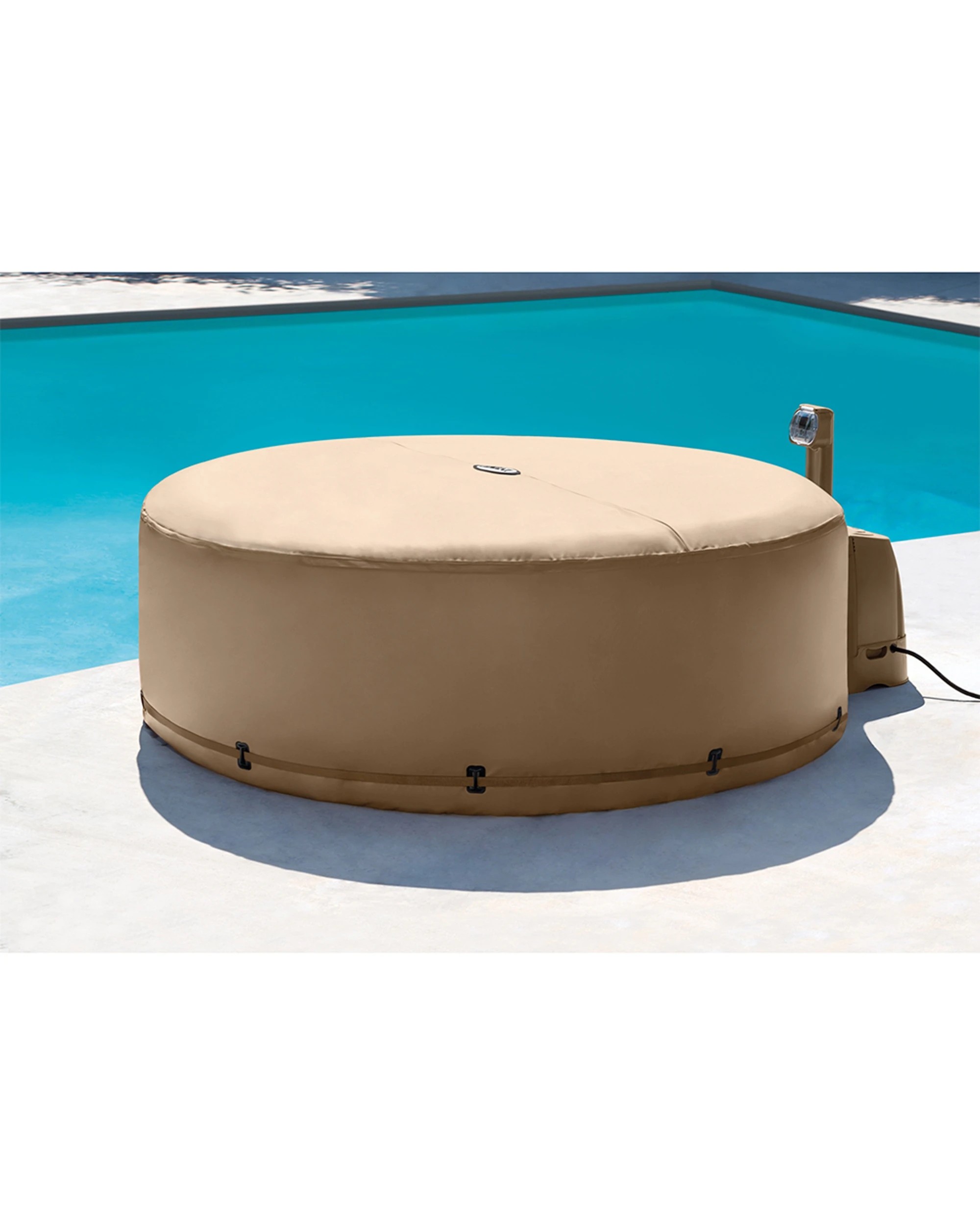 4 Intex Energy Efficient Cover For Inflatable Outdoor Spa - Beige, 4 of 7
