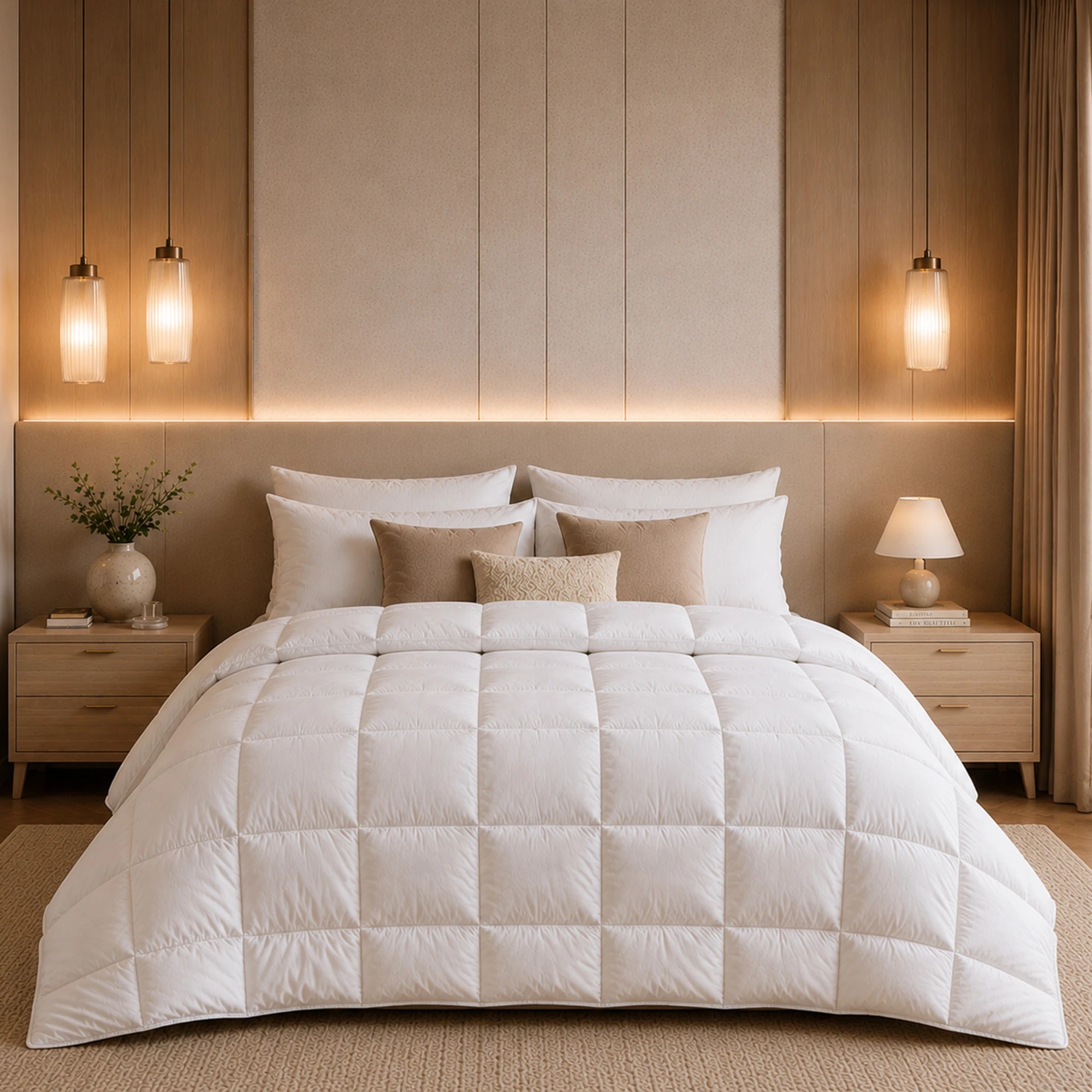1 Royal Comfort 85/15 Duck Feather & Down Medium Warmth Quilt - Double Bed - White - Double Bed - White, 1 of 4