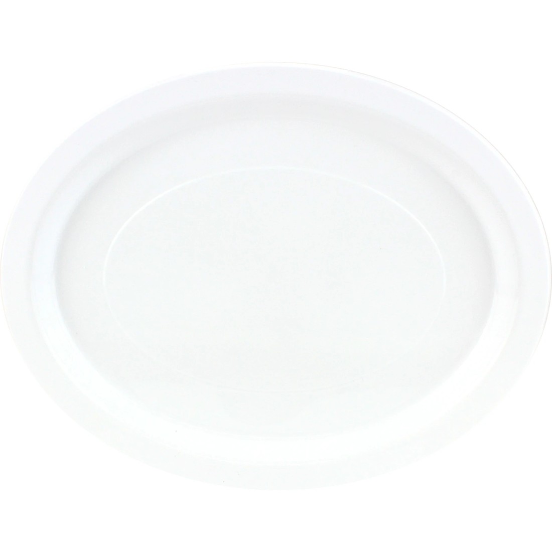 1 Lemon & Lime Lemon & Lime White Plastic Reusable Oval Plates Pack of 20, 1 of 3