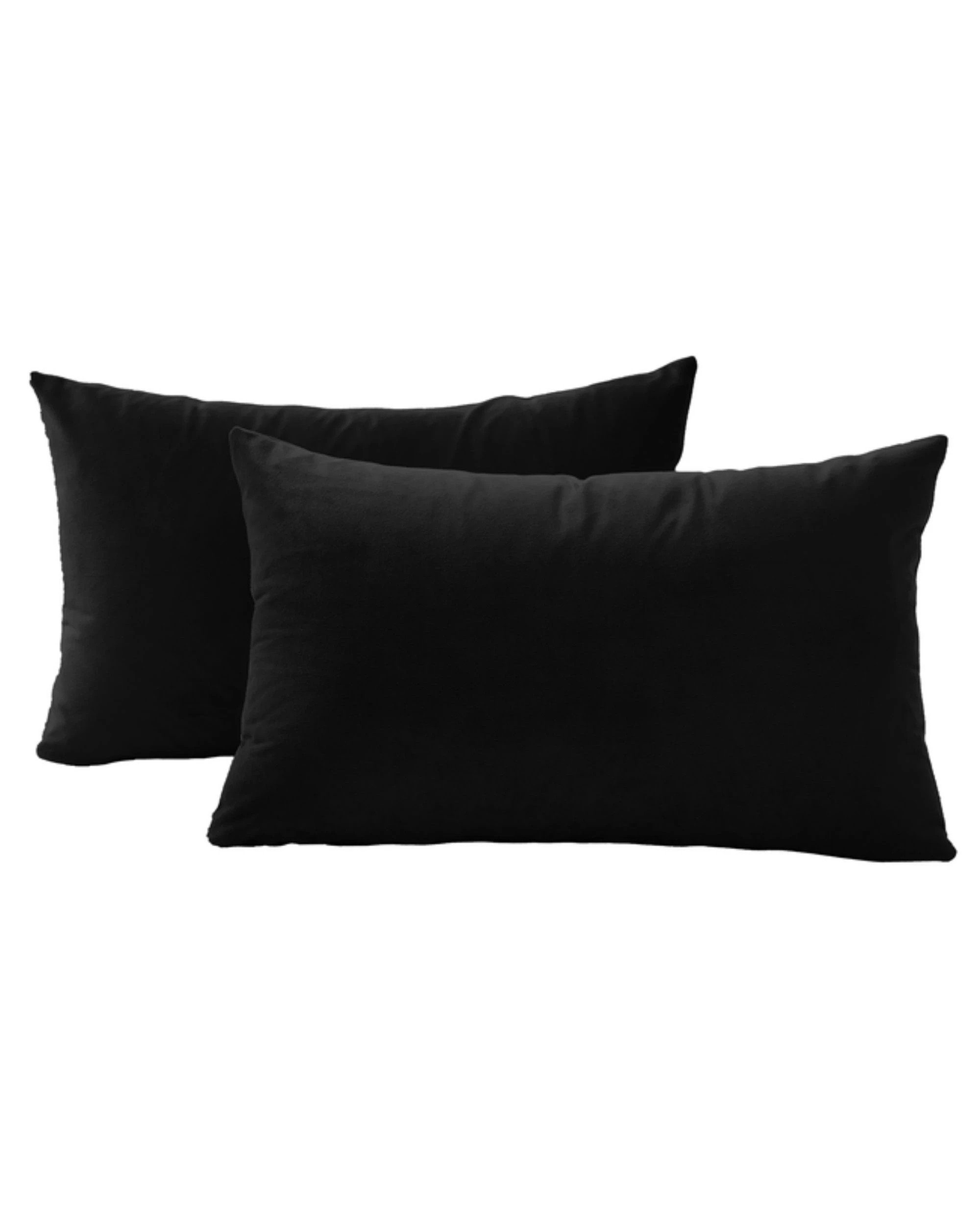 1 Gioia Casa 2-Pack Velvet Cushion Covers 30x50cm - Black, 1 of 1