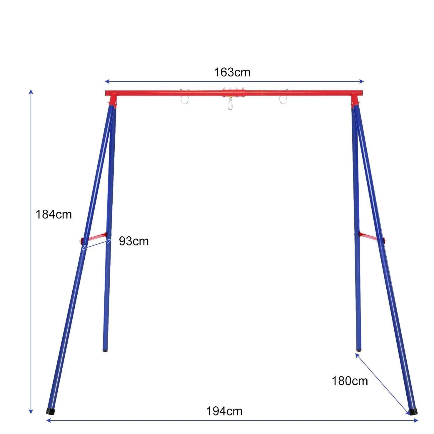 2 Costway 180CM Soild Steel Metal Swing Frame Heavy Duty Swing Stand, 2 of 2