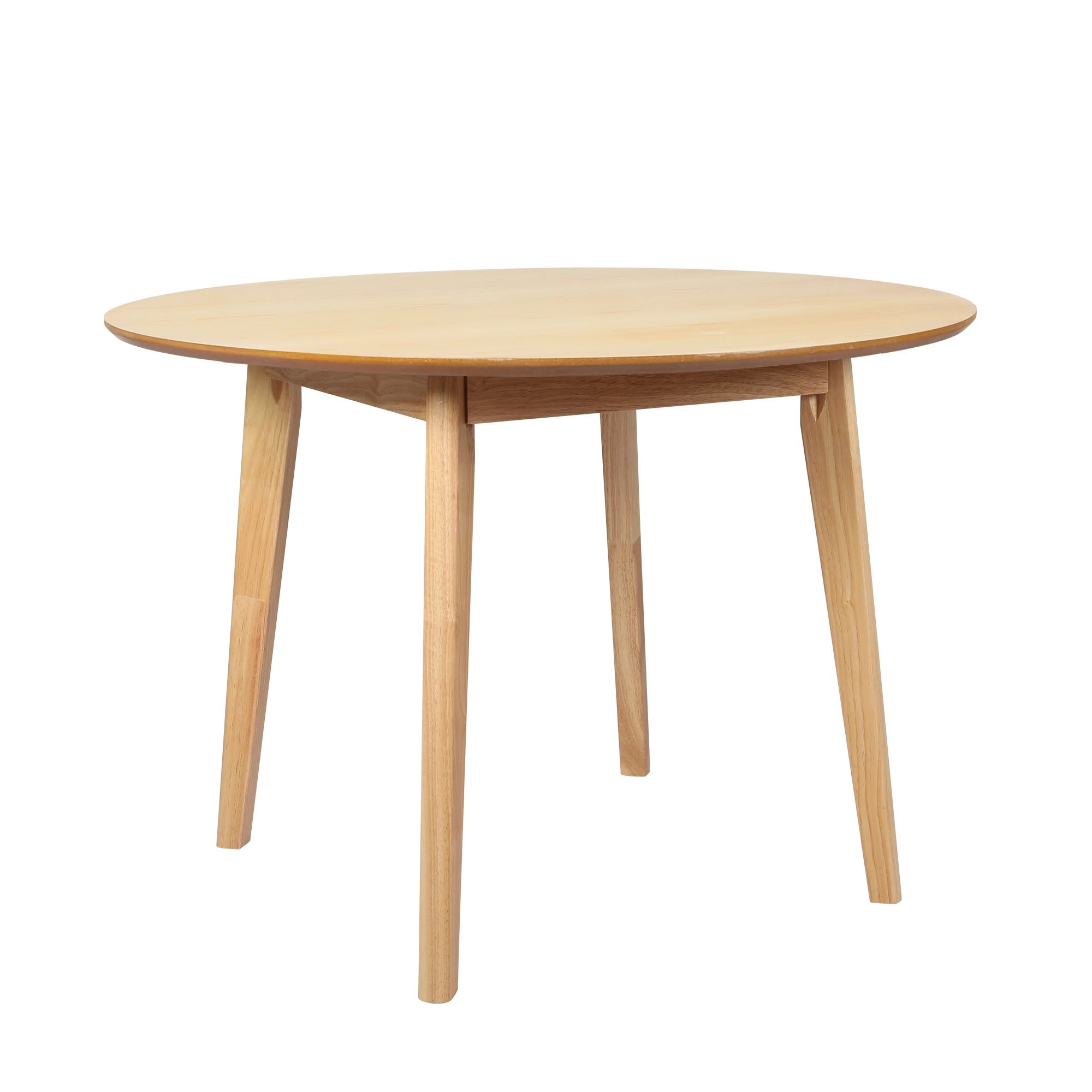 2 Levede Dining Table Round Rubberwood Base 120cm - Natural - Natural, 2 of 7