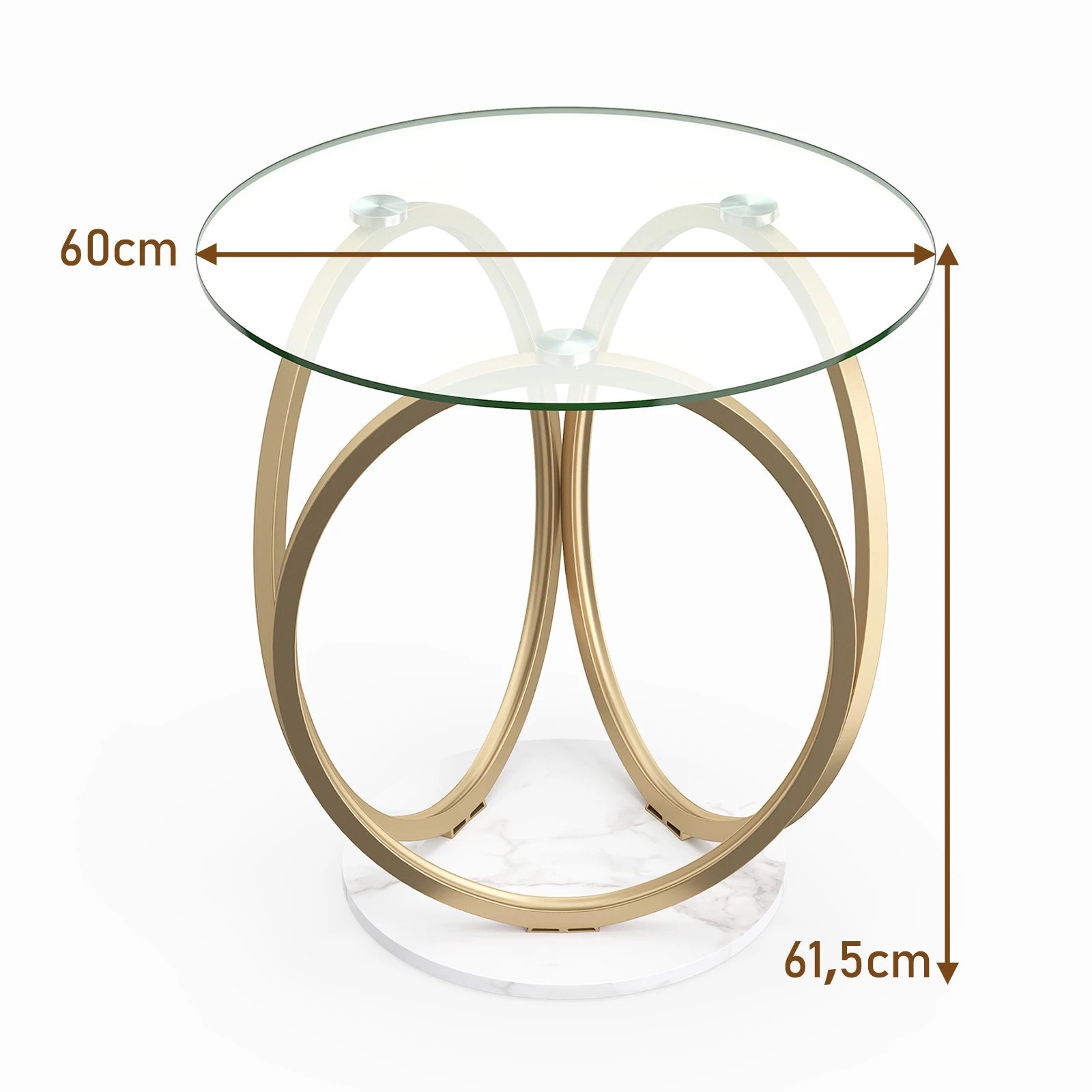 2 Costway Tempered Glass Coffee Table Modern Accent Center Table, 2 of 7