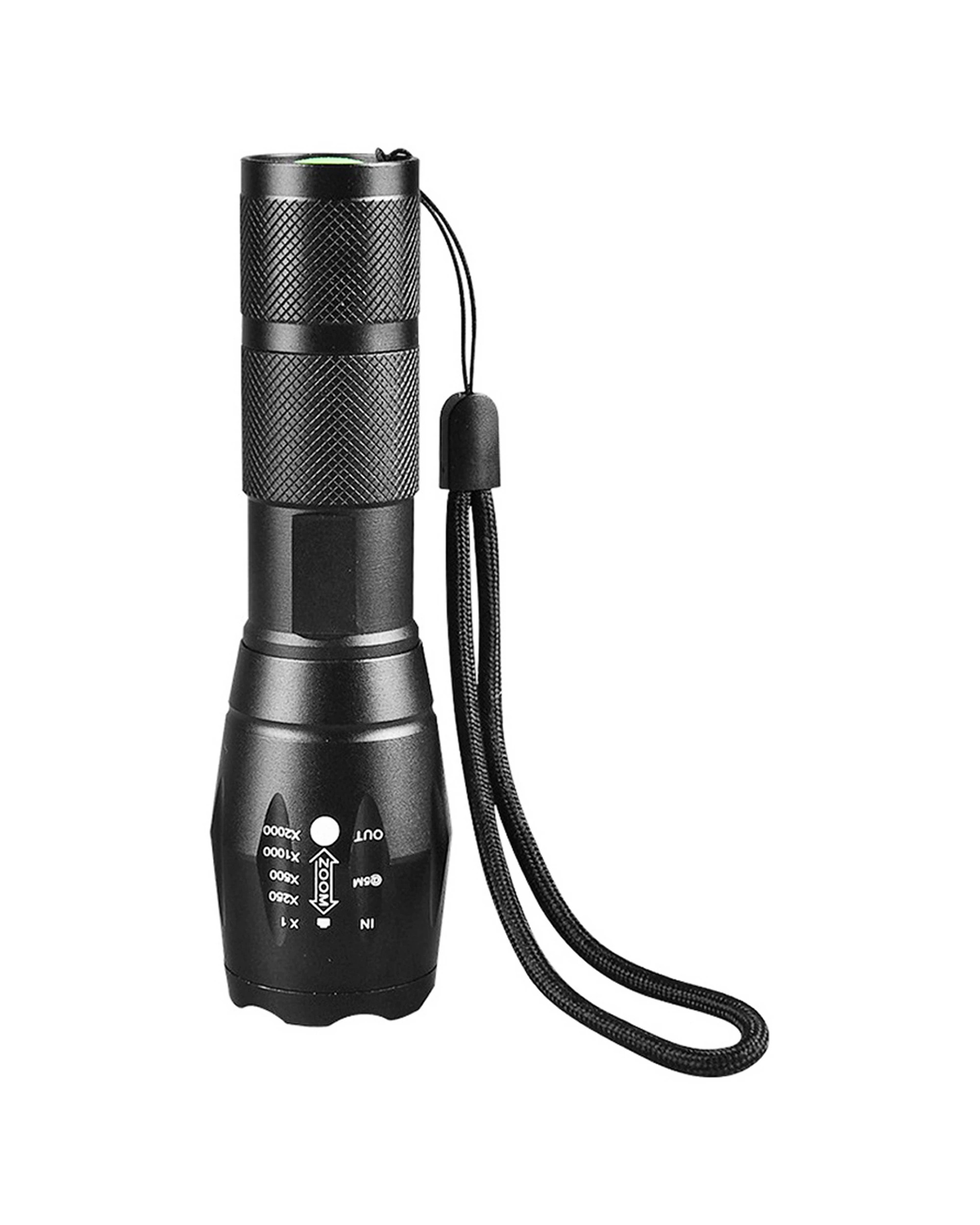 1 Sansai Tactical Grade Ultra Bright Camping Hiking Outdoors Battery LED Torch - Black, 1 of 5