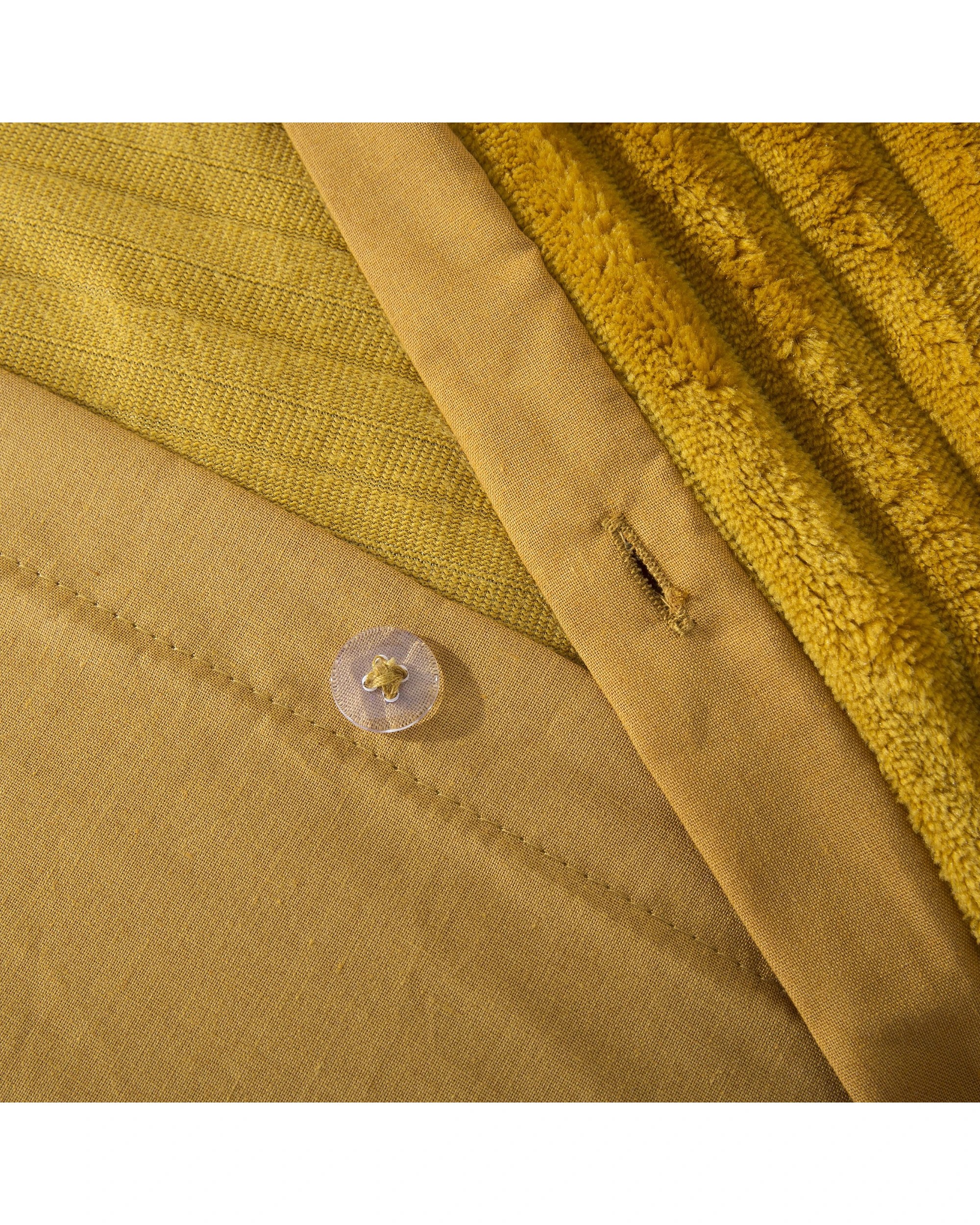 6 Dreamaker Signature Embossed Corduroy Fleece Quilt Cover Set - Queen Bed - Mustard, 6 of 8