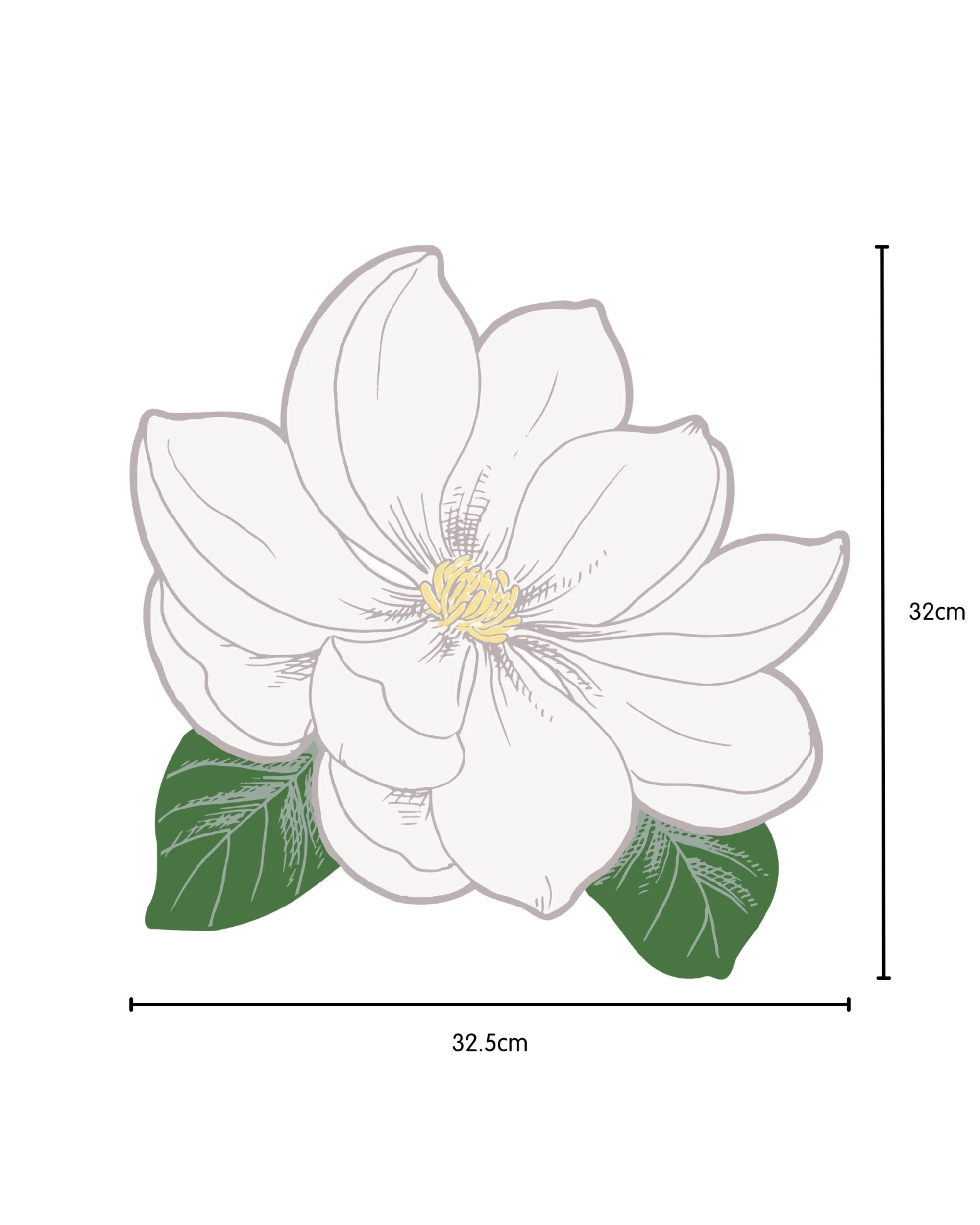 3 Unique Garden Party Flowers Magnolia Paper Placemats Pack of 8 - White, 3 of 4
