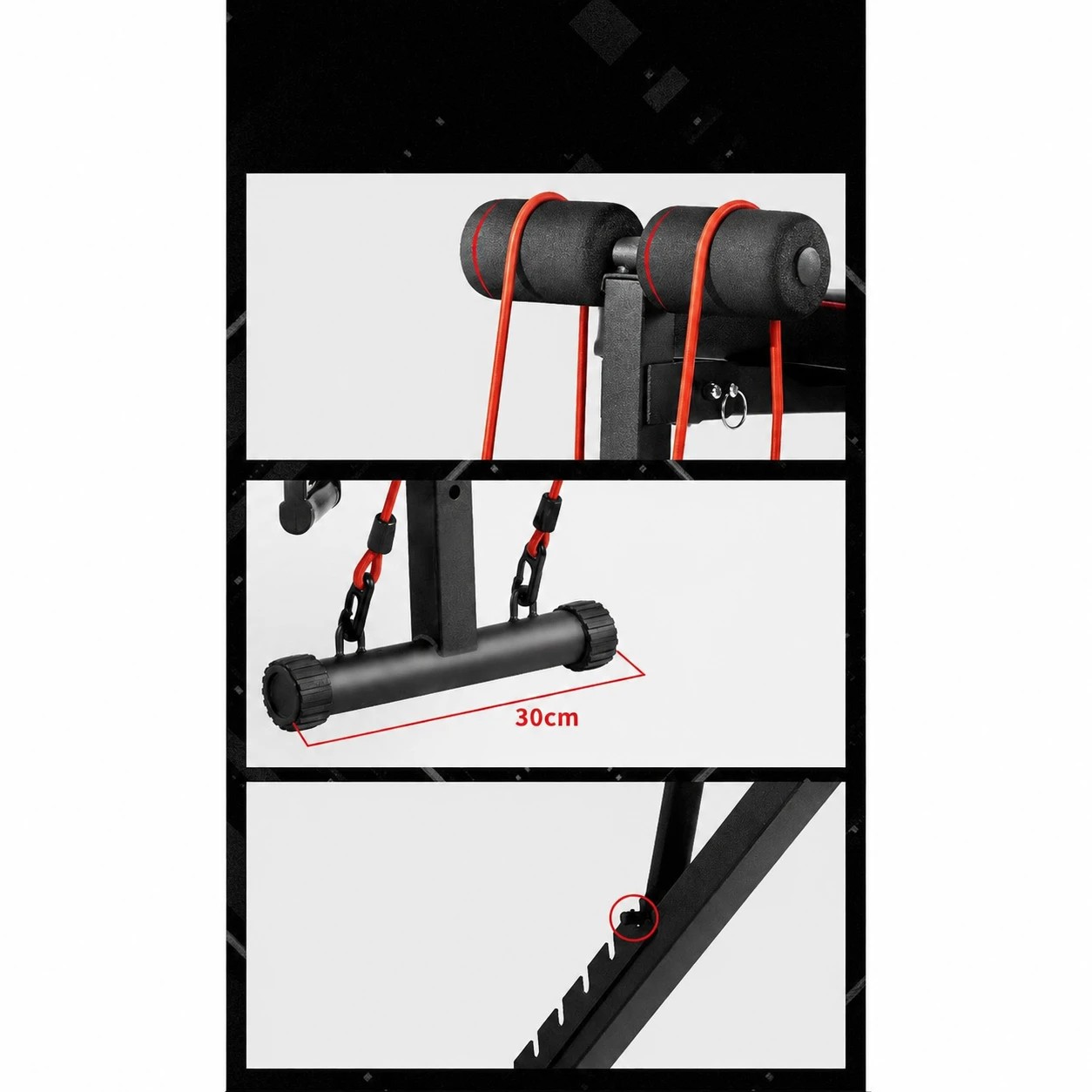 3 Fitness Master Adjustable Weight Abdominal Bench Situp Back Support Fitness Flat Gym Exercise Dumbbell, 3 of 10