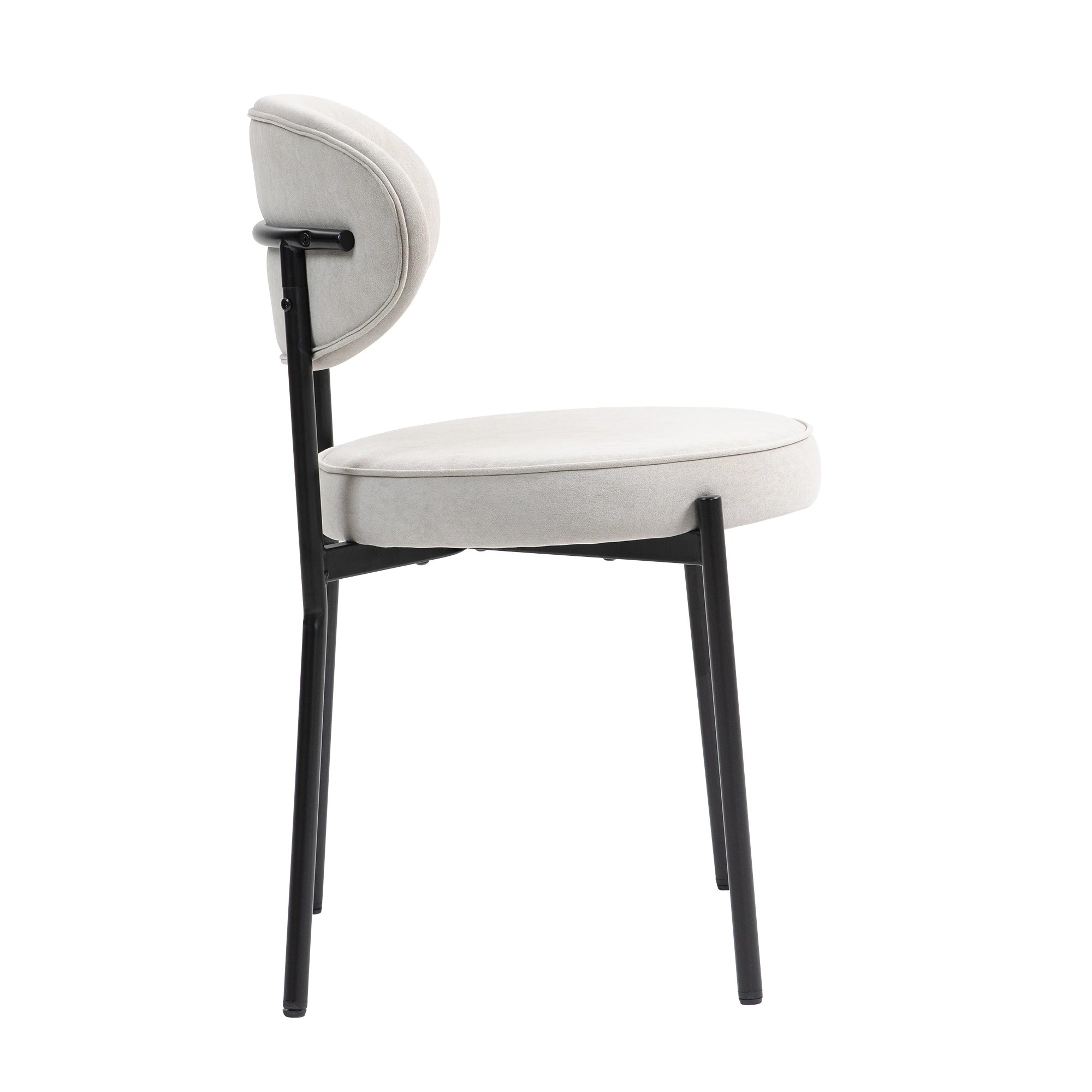 8 IHOMDEC Round Dining Chair Set of 2 - Grey - Grey, 8 of 10