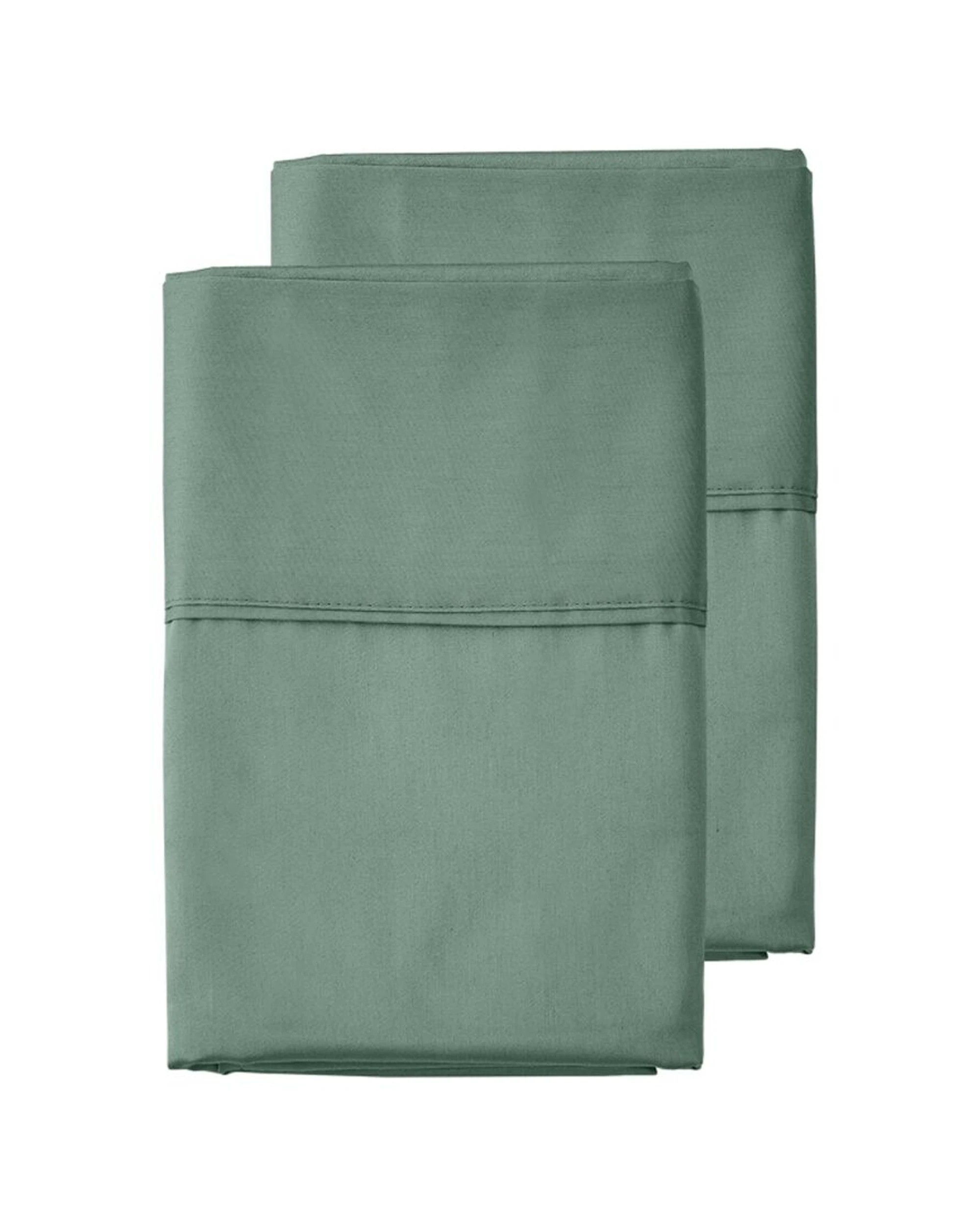 1 Grosvenor House Egyptian Cotton Standard Pillowcases Slate 2pc 500TC - Green, 1 of 3