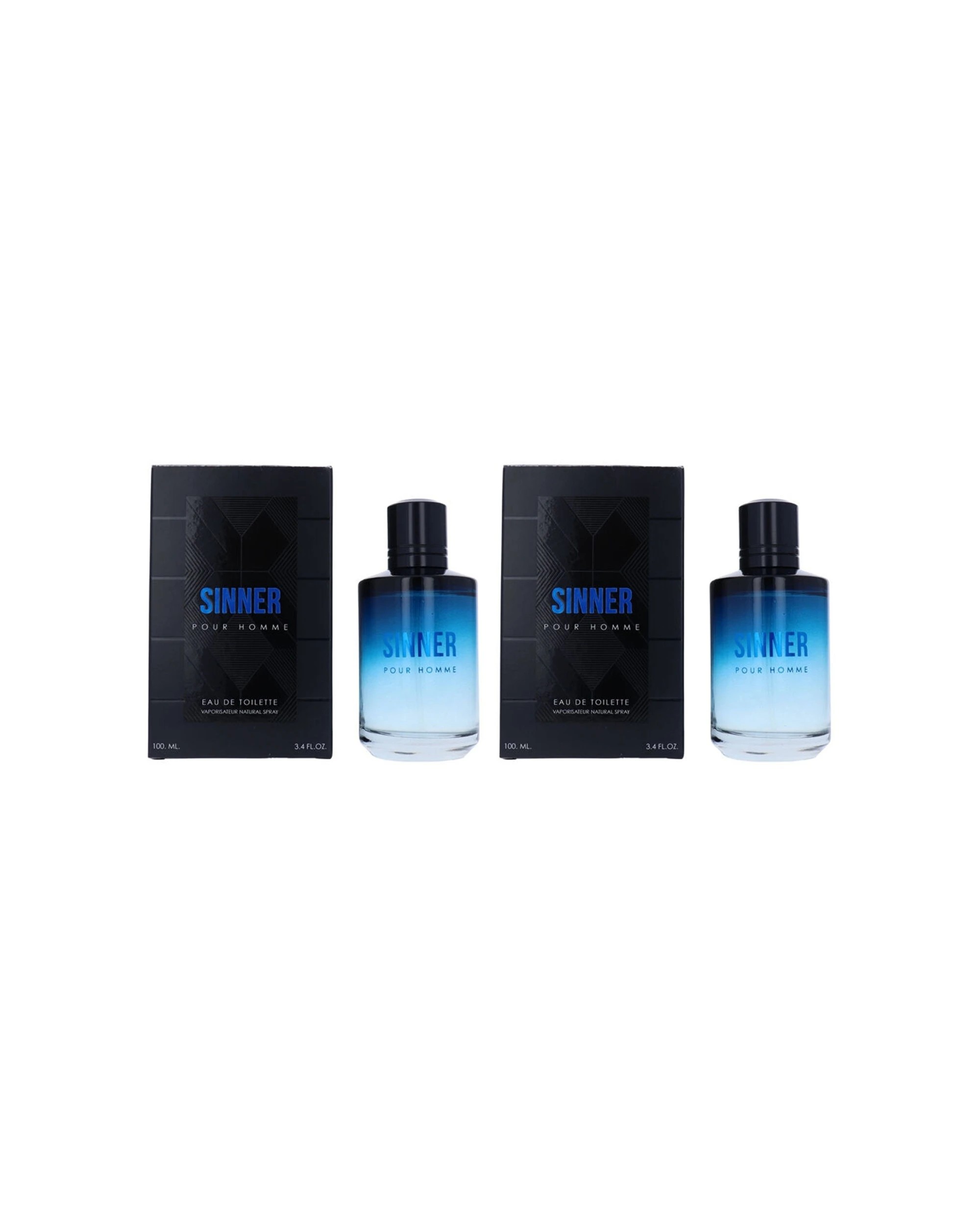 1 Mirage Sinner Edt Eau De Toilette 100Ml Fragrance Perfume Spray For Men 2Pk - Blue, 1 of 1