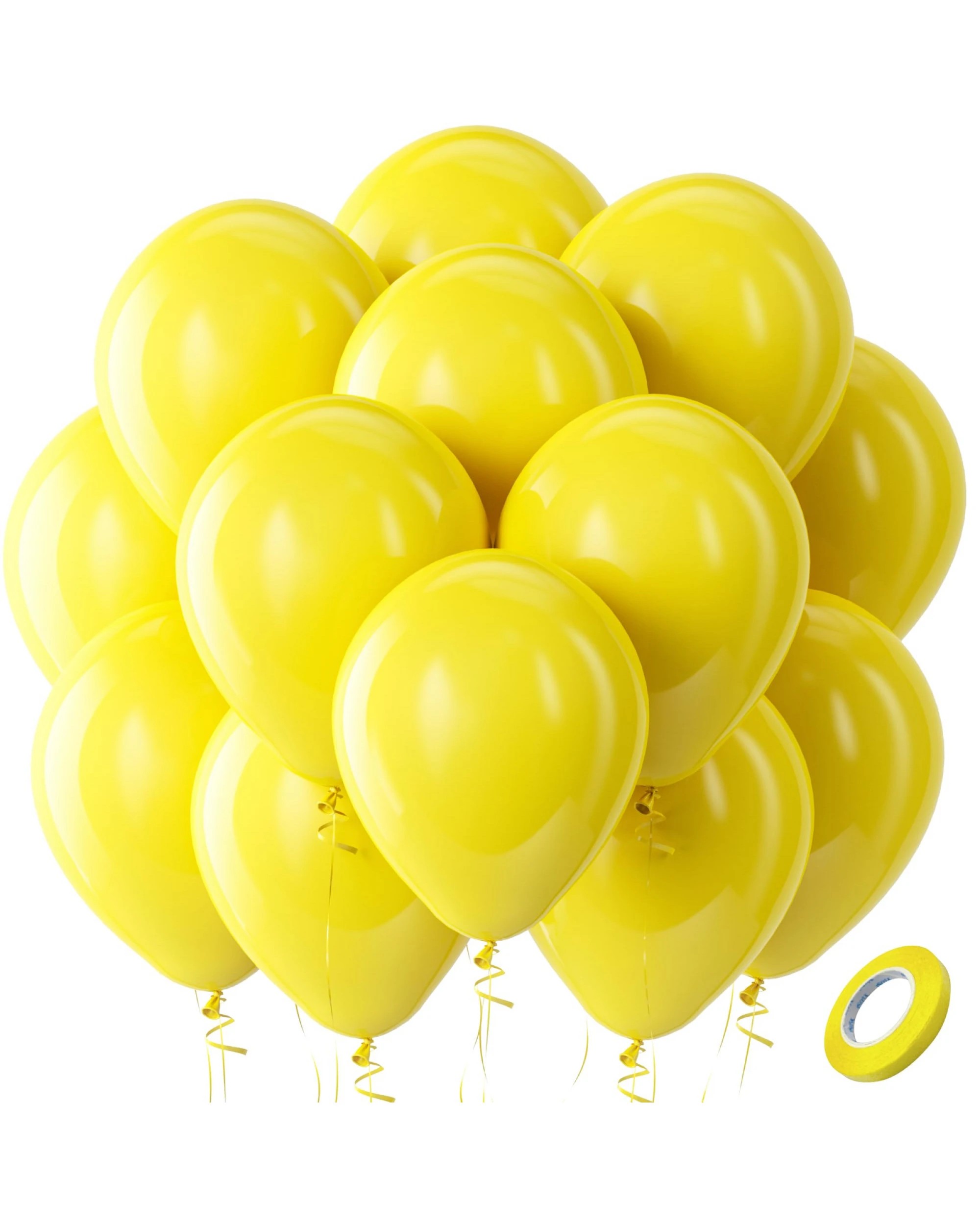 1 BR Costumes 12pk Yellow Rubber Ballons for  & more (30cm), 1 of 3