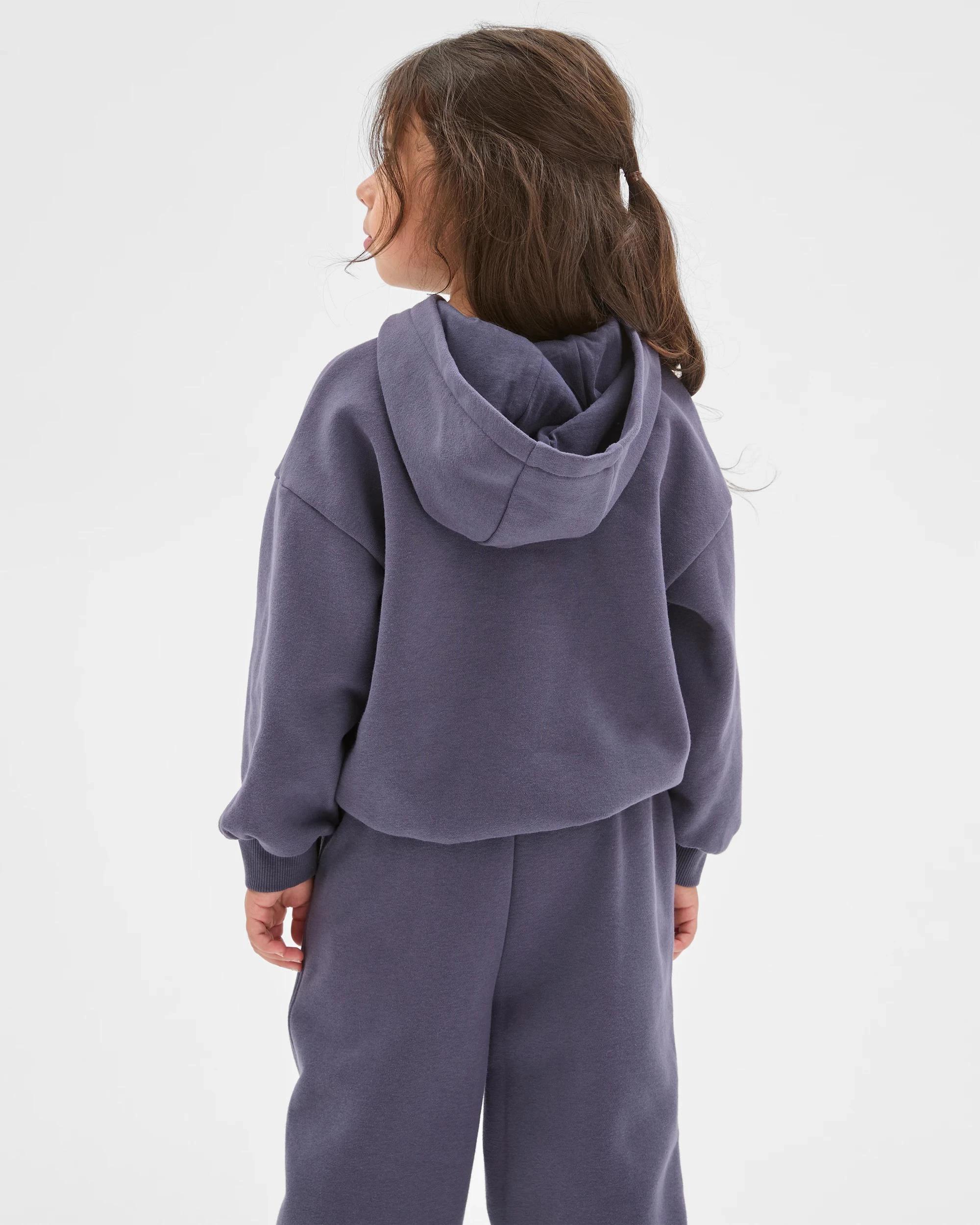 4 Target Kids Fashion Heavyweight Popover Sweat Hoodie DARK PURPLE, 4 of 6