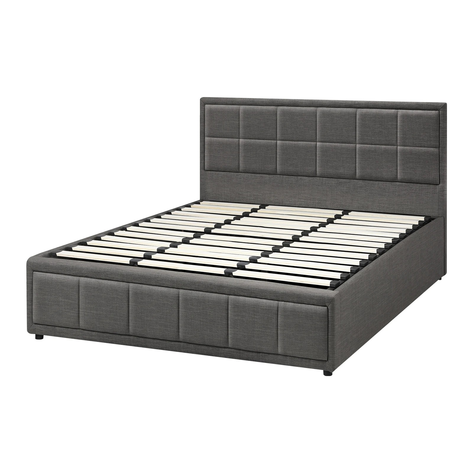 9 Oikiture King Bed Frame Gas Lift Storage Base
 - Grey, 9 of 10