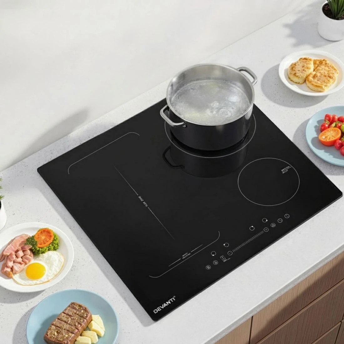 5 Devanti Induction Cooktop 60cm Electric Cooker - Black, 5 of 8
