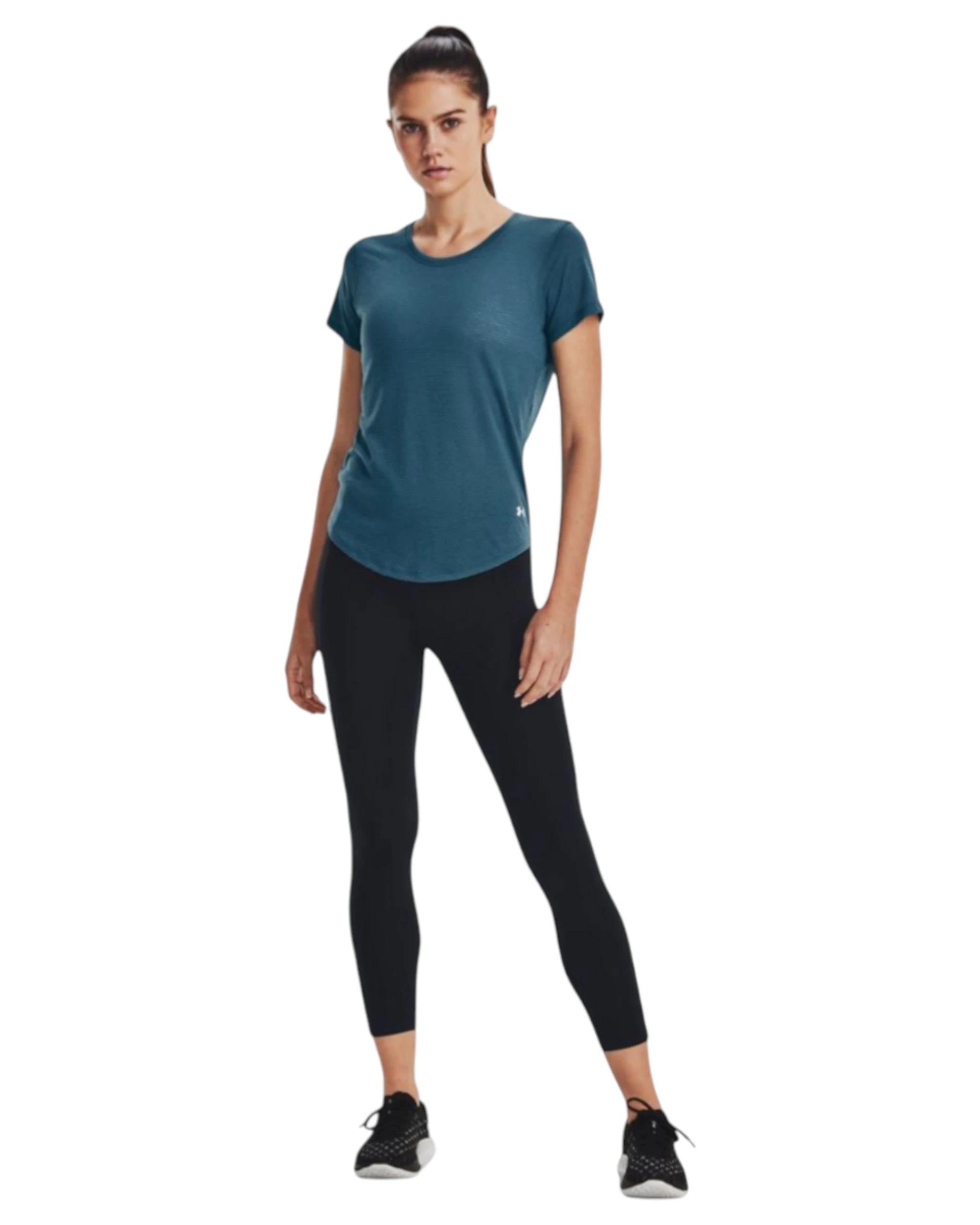 3 Under Armour Womens Streaker Static Blue Reflective Short Sleeve Athletic Shirt BLUE, 3 of 4