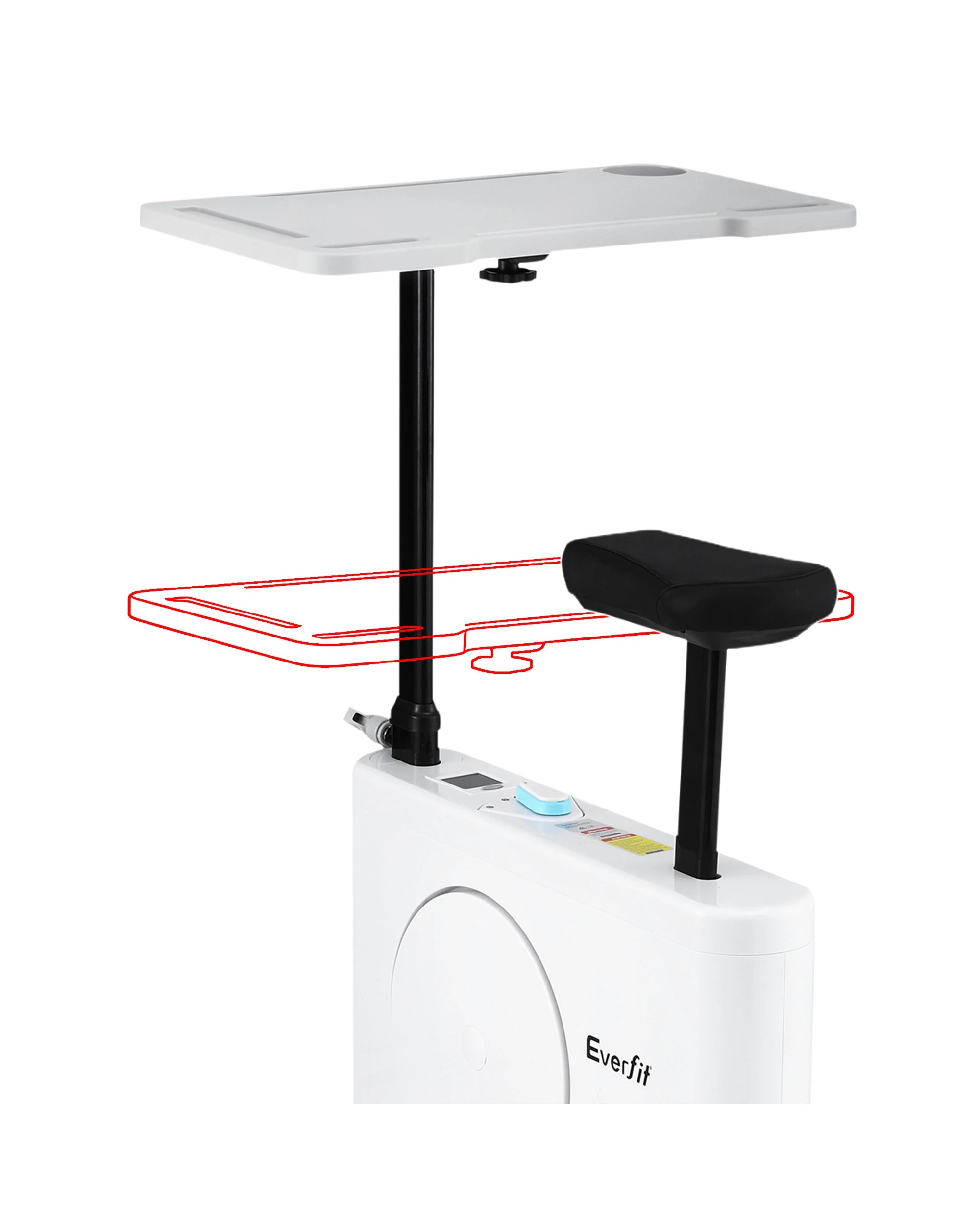 1 Everfit Exercise Bike Magnetic Desk Bike with Tabletop Fitness Home Workout - White, 1 of 5