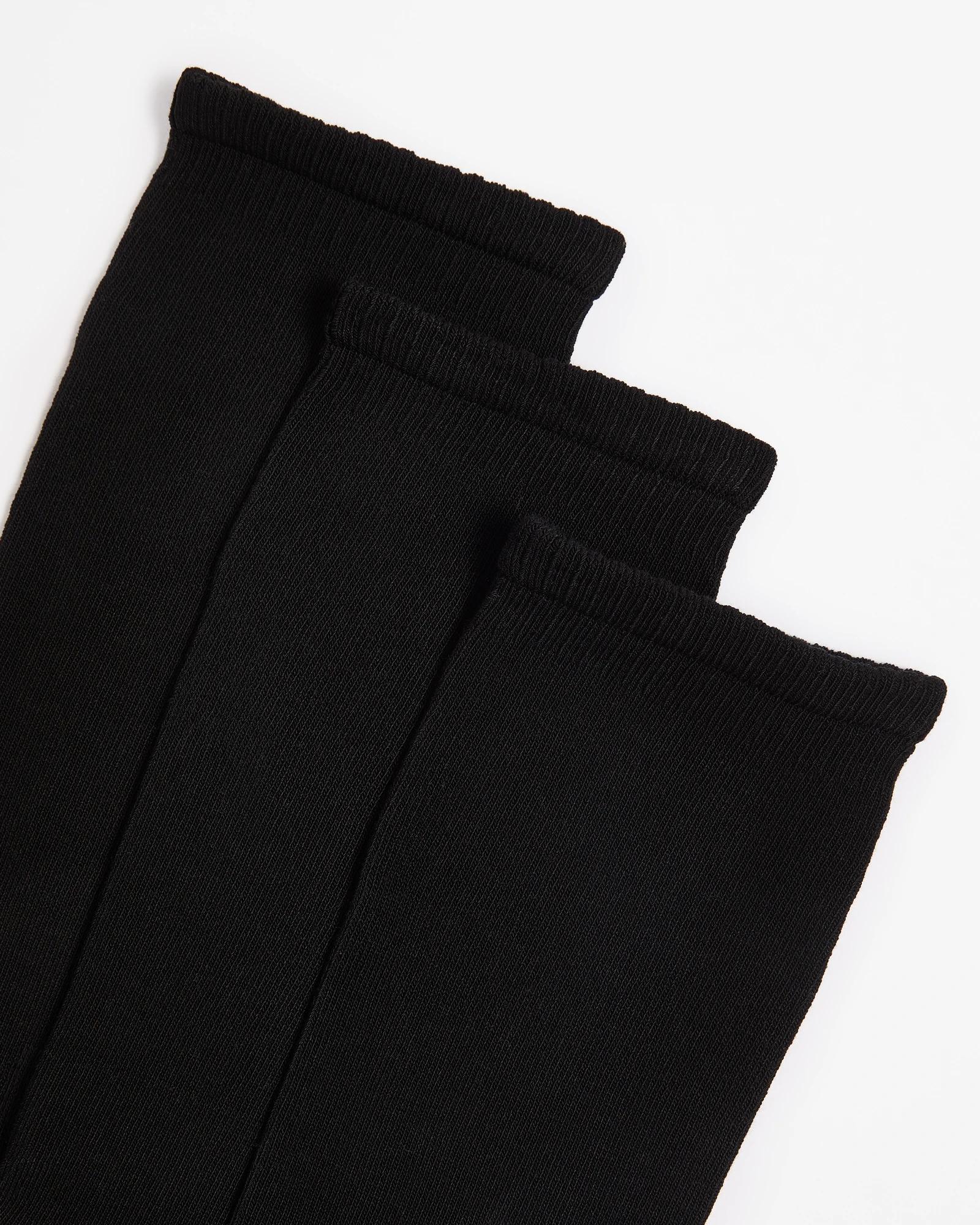 2 Australian Cotton Blend 3 Pack Comfort Crew Socks - Maxx BLACK, 2 of 3