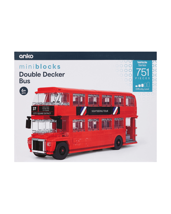 751 Piece Mini Blocks Vehicle Series: Double Decker Bus - Kmart NZ