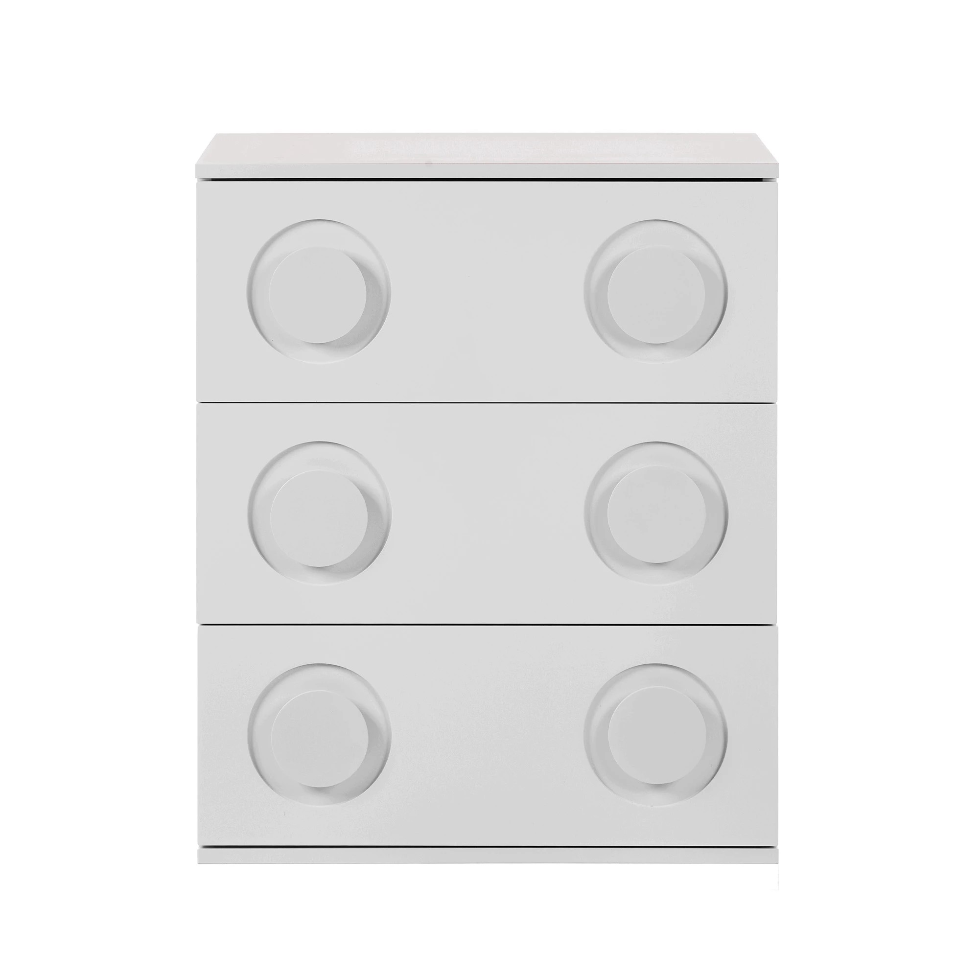 6 Oikiture 3 Chest of Drawers Spacious Cabinet Bedroom Dresser Nightstand - White, 6 of 9