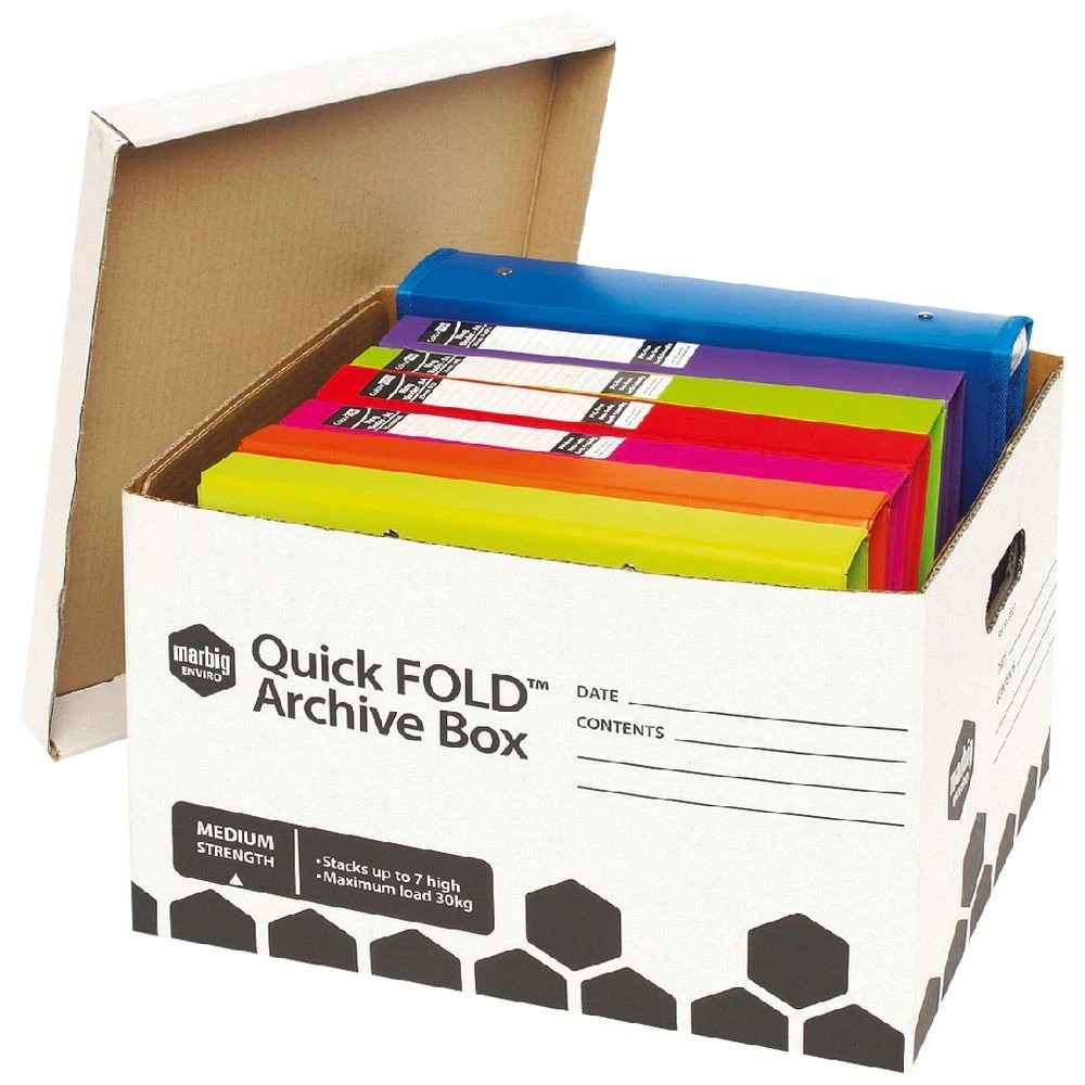 1 Marbig Quickfold Strong Archive Box, 1 of 1